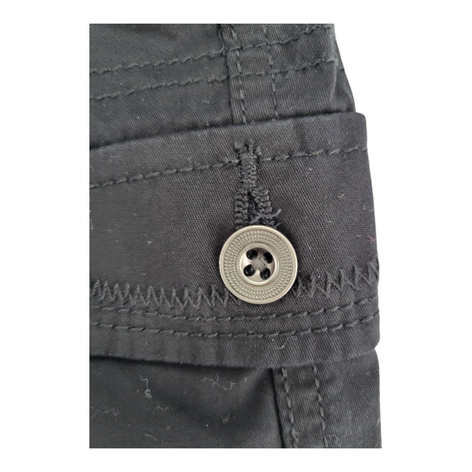 Style & Co Women's Cargo Shorts 14W Black Mid Rise Comfort Waist Pockets