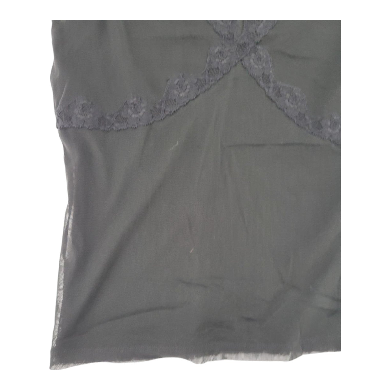 The Limited Women's Black Lace Mesh Sheer V-Neck Sleeveless Top Size M