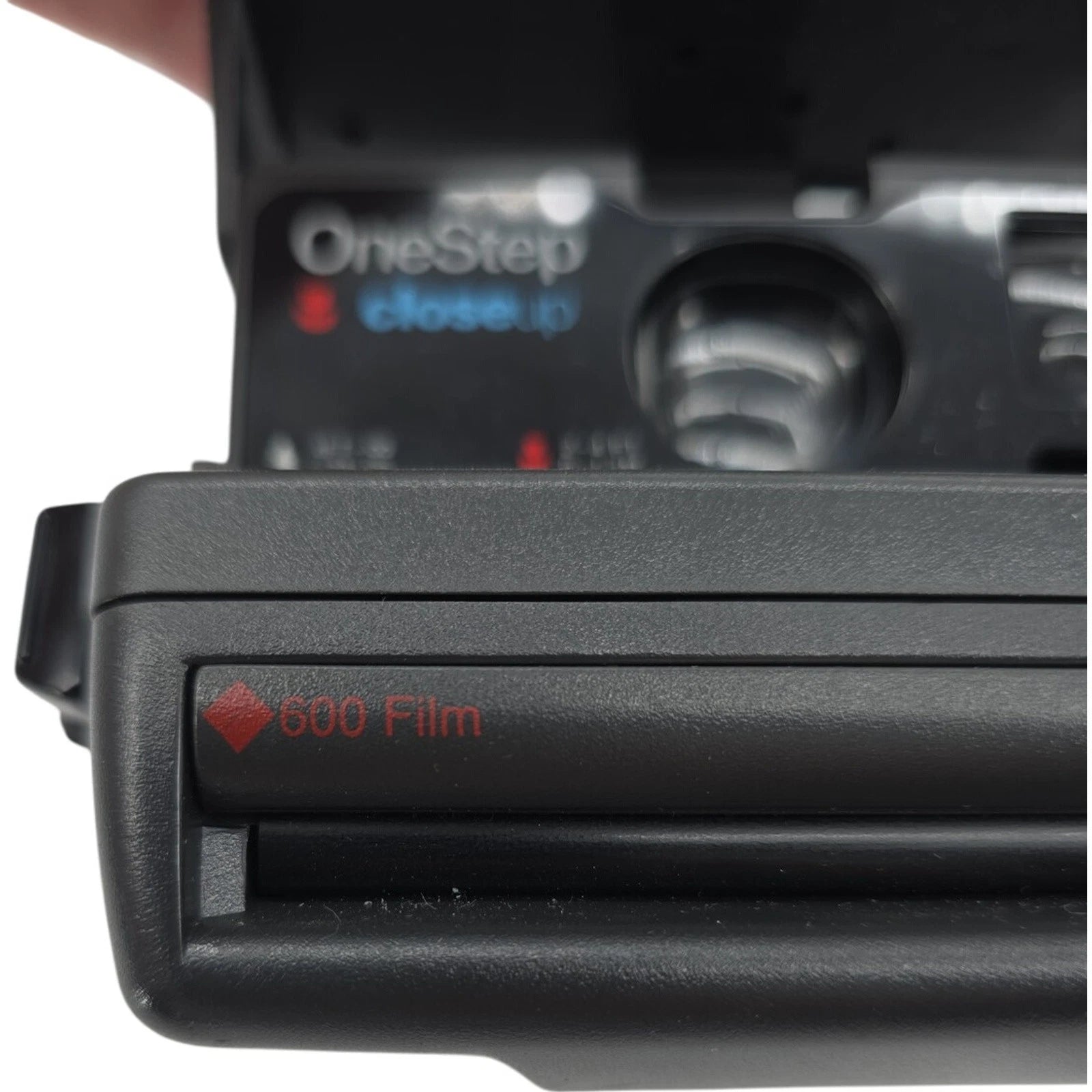 Polaroid OneStep CloseUp 600 Instant Film Camera Black Tested Working with Strap