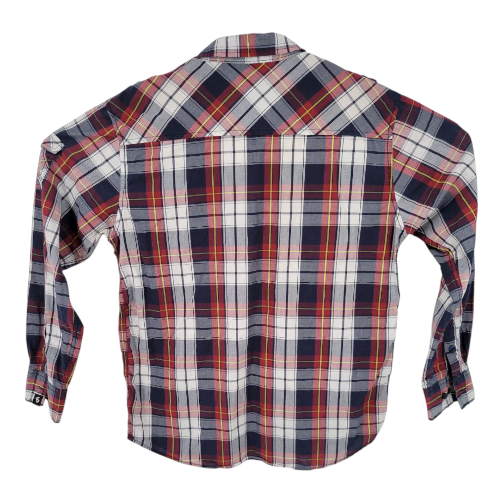 Southpole Mens Long Sleeve Plaid Shirt Red Blue Plaid Button Up Size XL