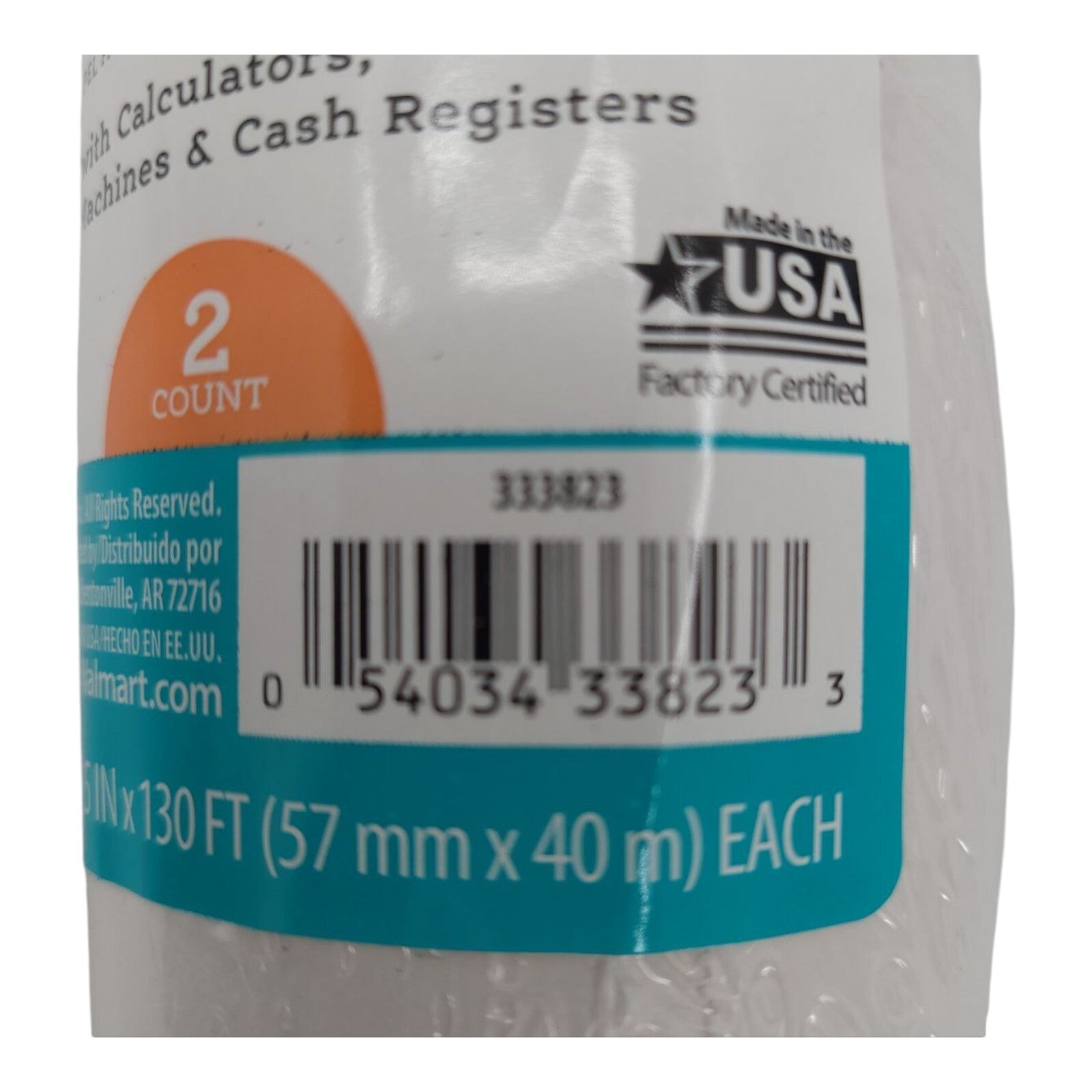 Pen+Gear Recycle Calculator Paper Roll 2.25in x 130ft 2 Rolls White