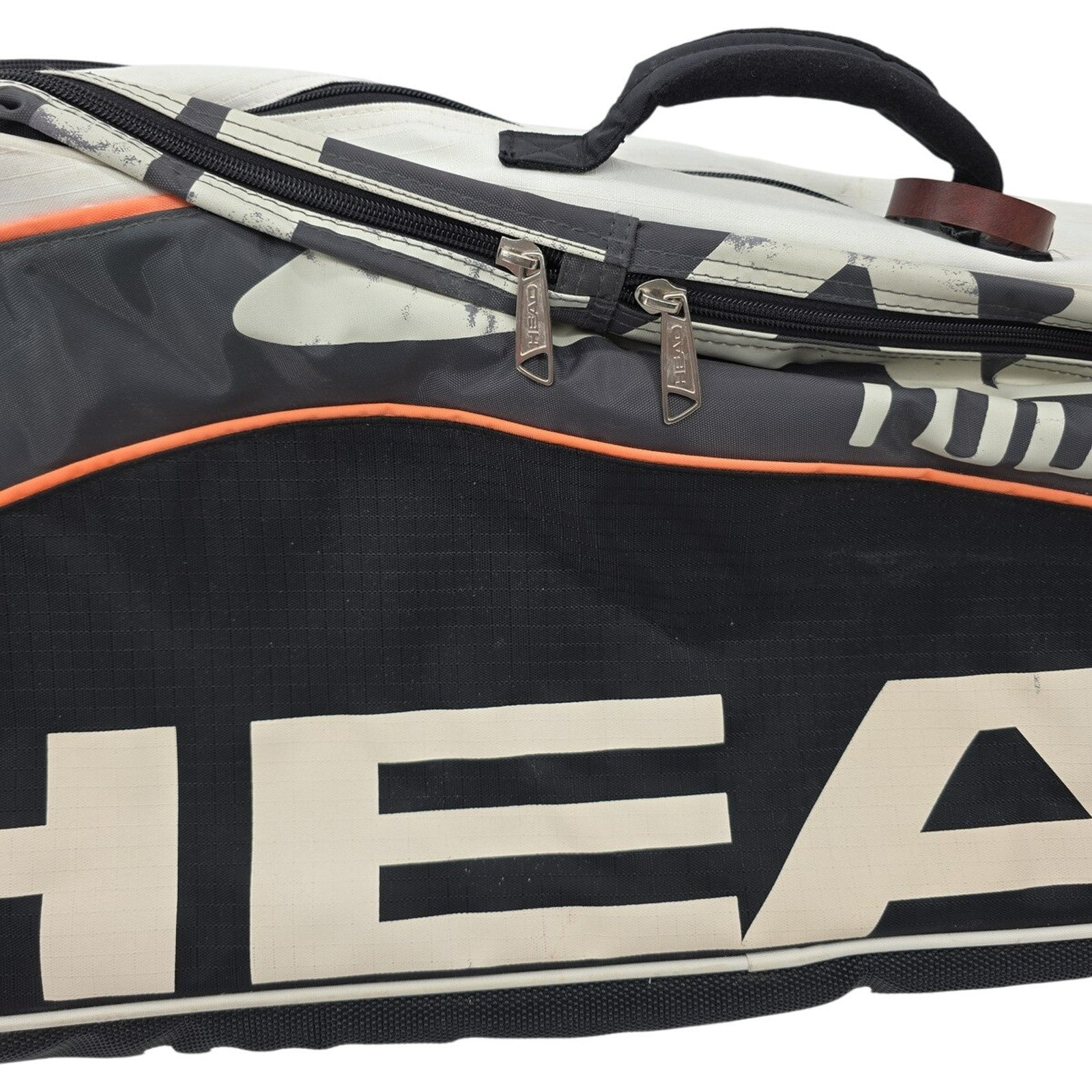 HEAD Tour Team Tennis Racquet Bag – Black/White – 3-6 Racquet Capacity 30"