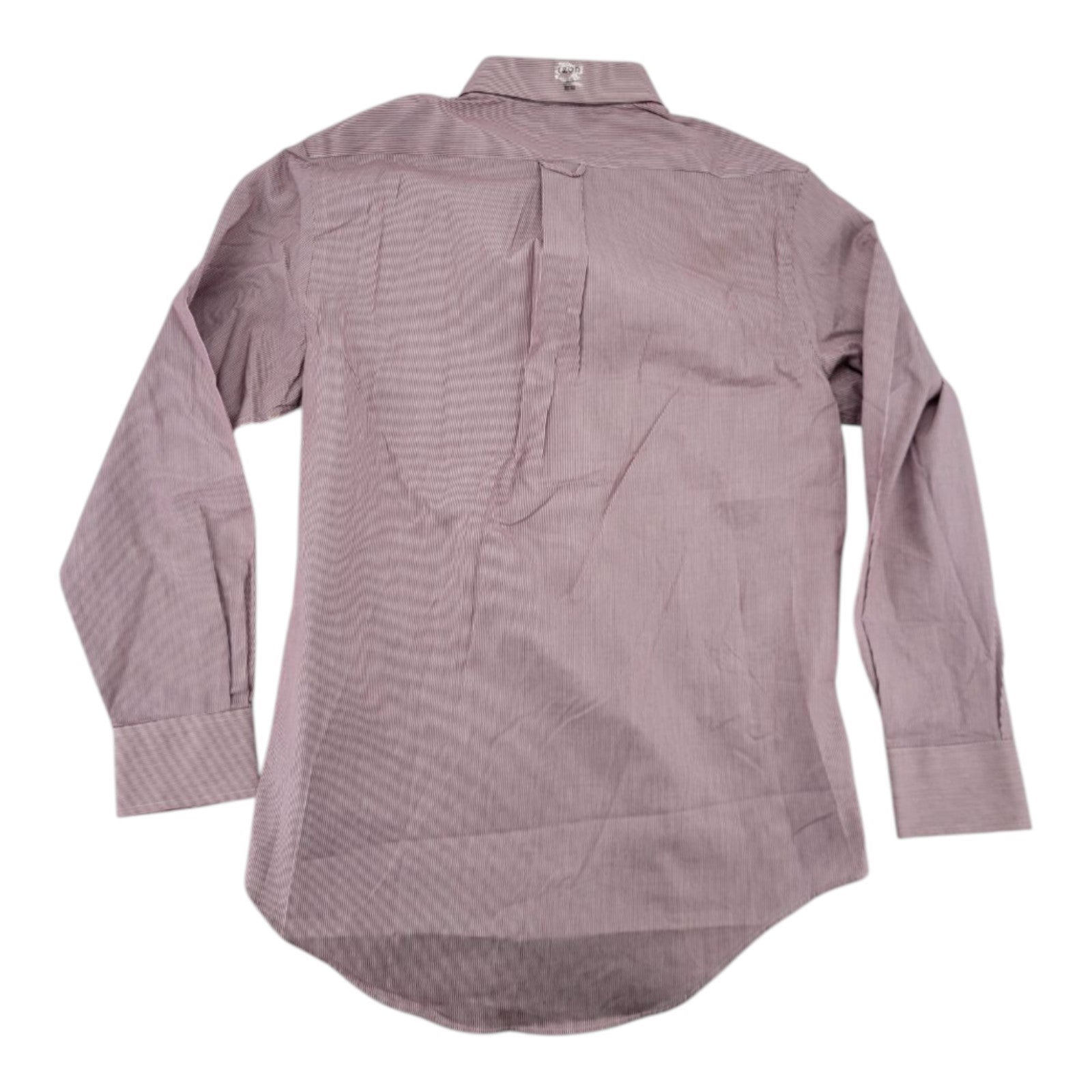 IZOD Men's Dress Shirt Deep Red 15.5 32/33 Long Sleeve Cotton Button Down