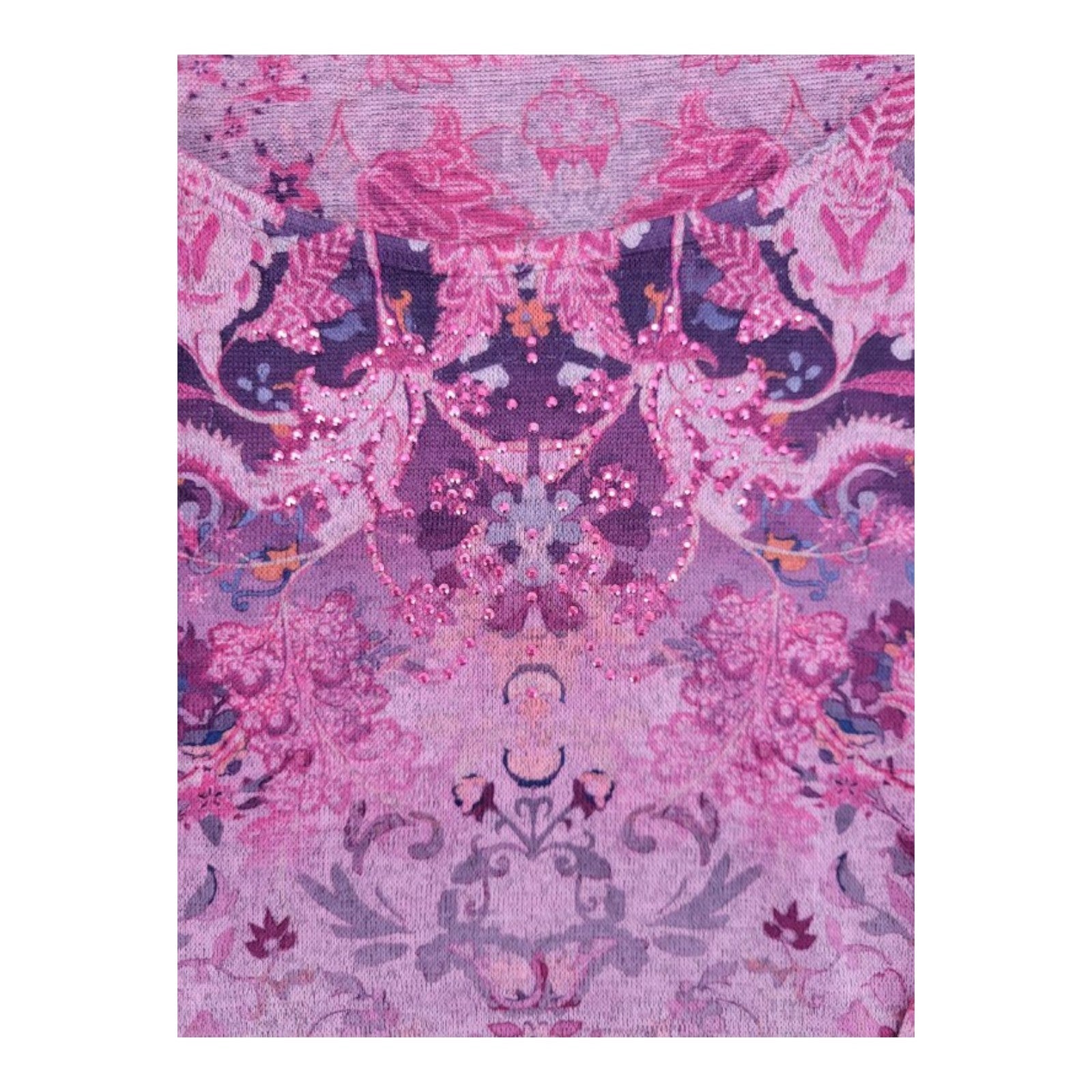 Style & Co Women's Floral Sequin Tunic Top 2X Long Sleeve