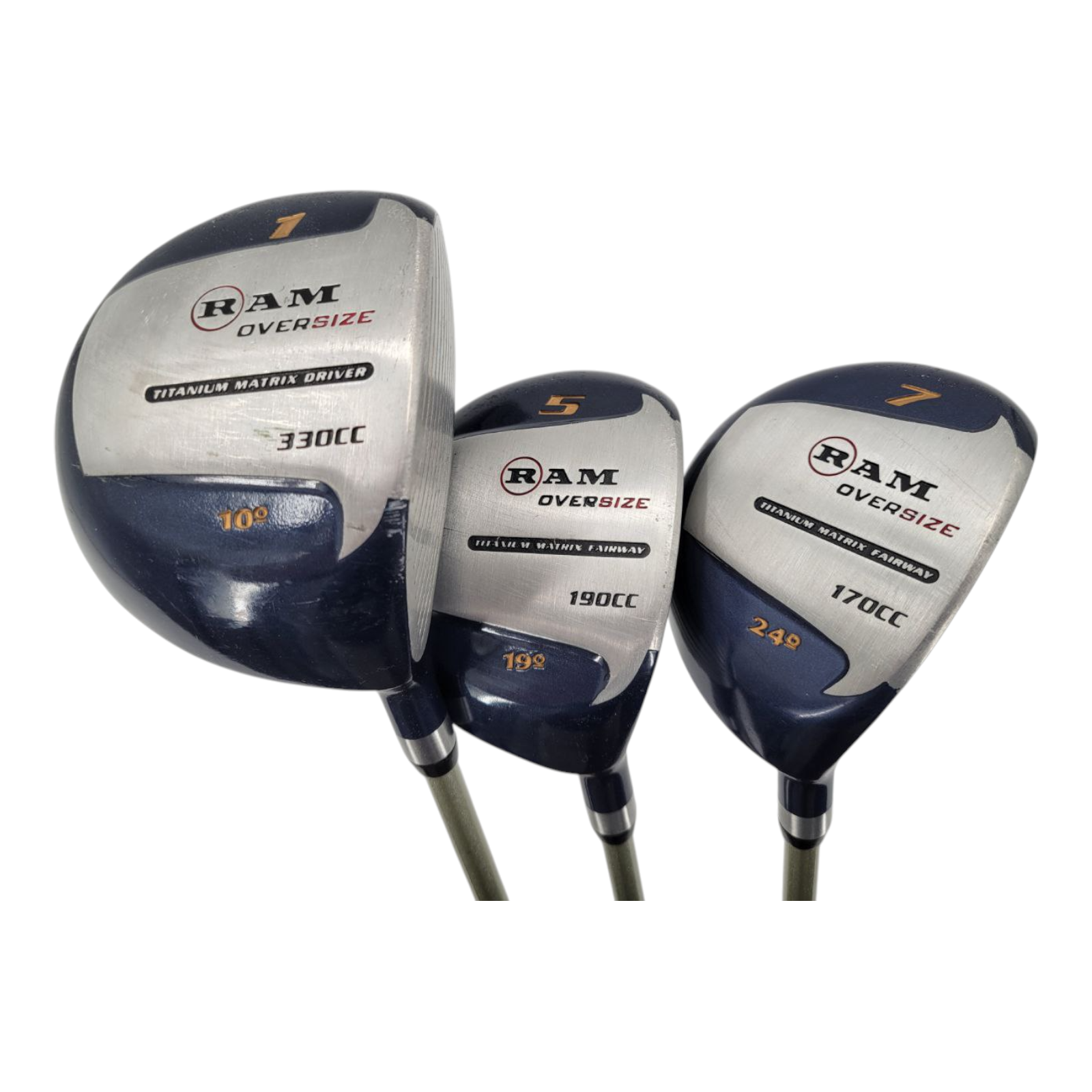 RAM Oversize Titanium Matrix Driver 5 7 Wood Ladies RH 3 Club Set Graphite Shaft