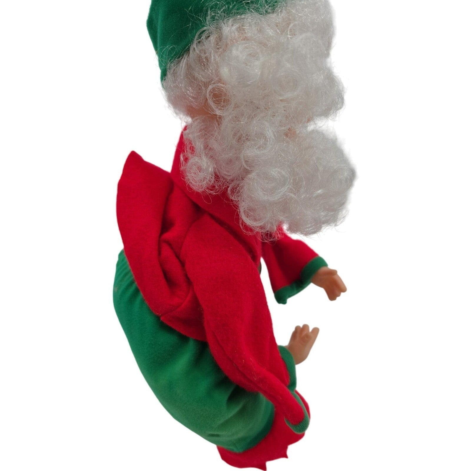 Vintage Santa Claus Christmas Elf 12B Plastic Face Hands Poseable