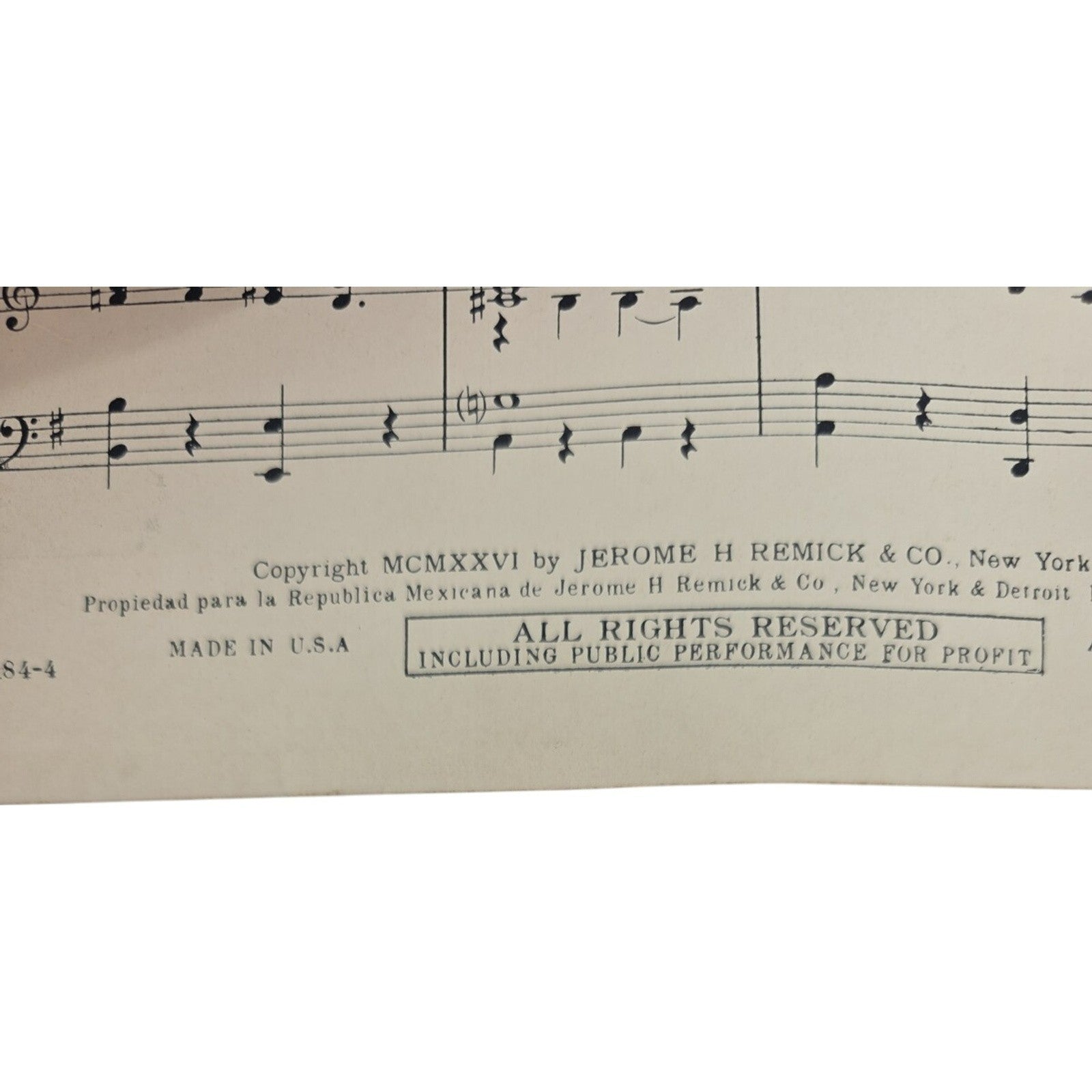 Vintage 1926 Sheet Music Here I Am Harry Richman George White Scandals