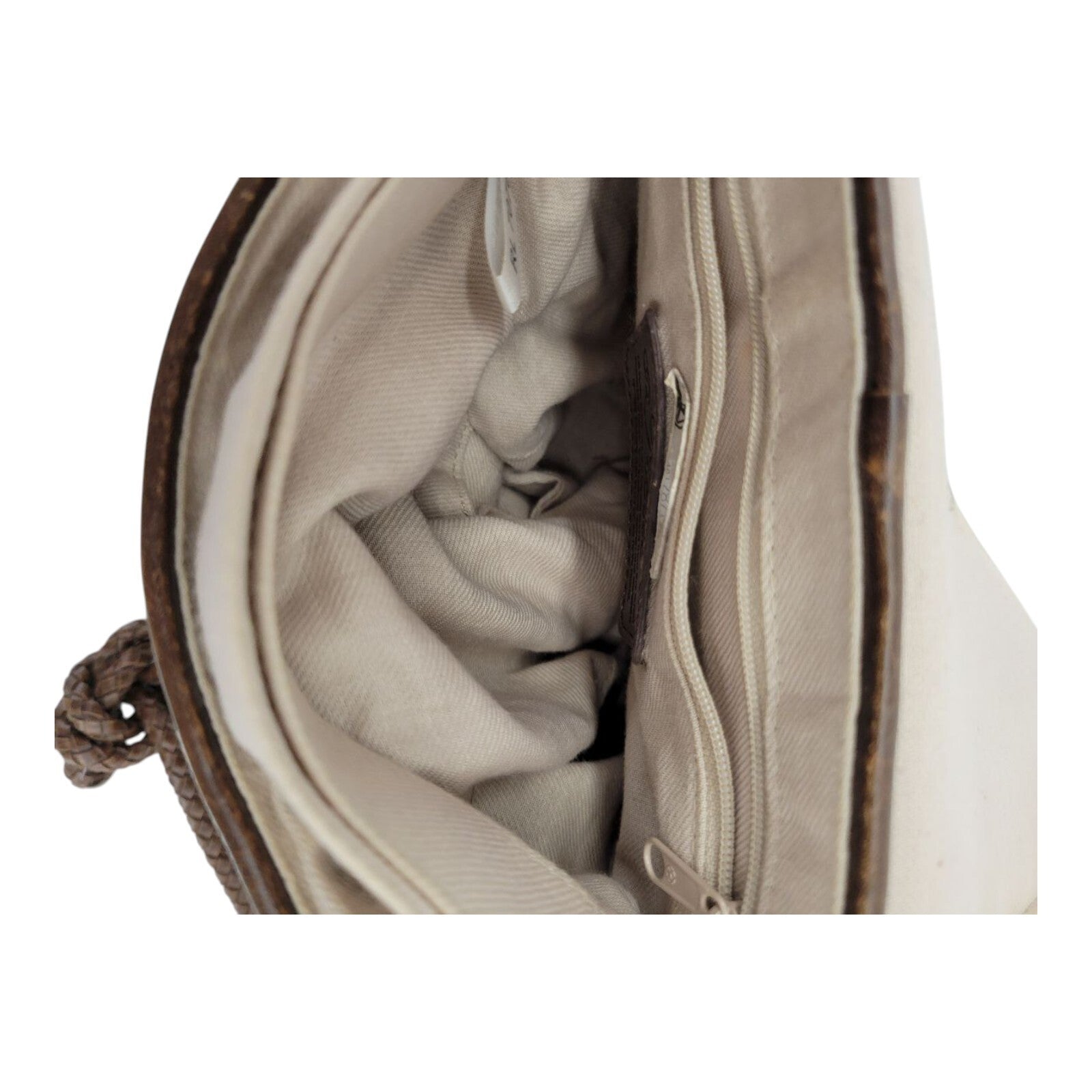 Relic Brown Faux Leather Crossbody Bag Multicolor Striped Braided Strap