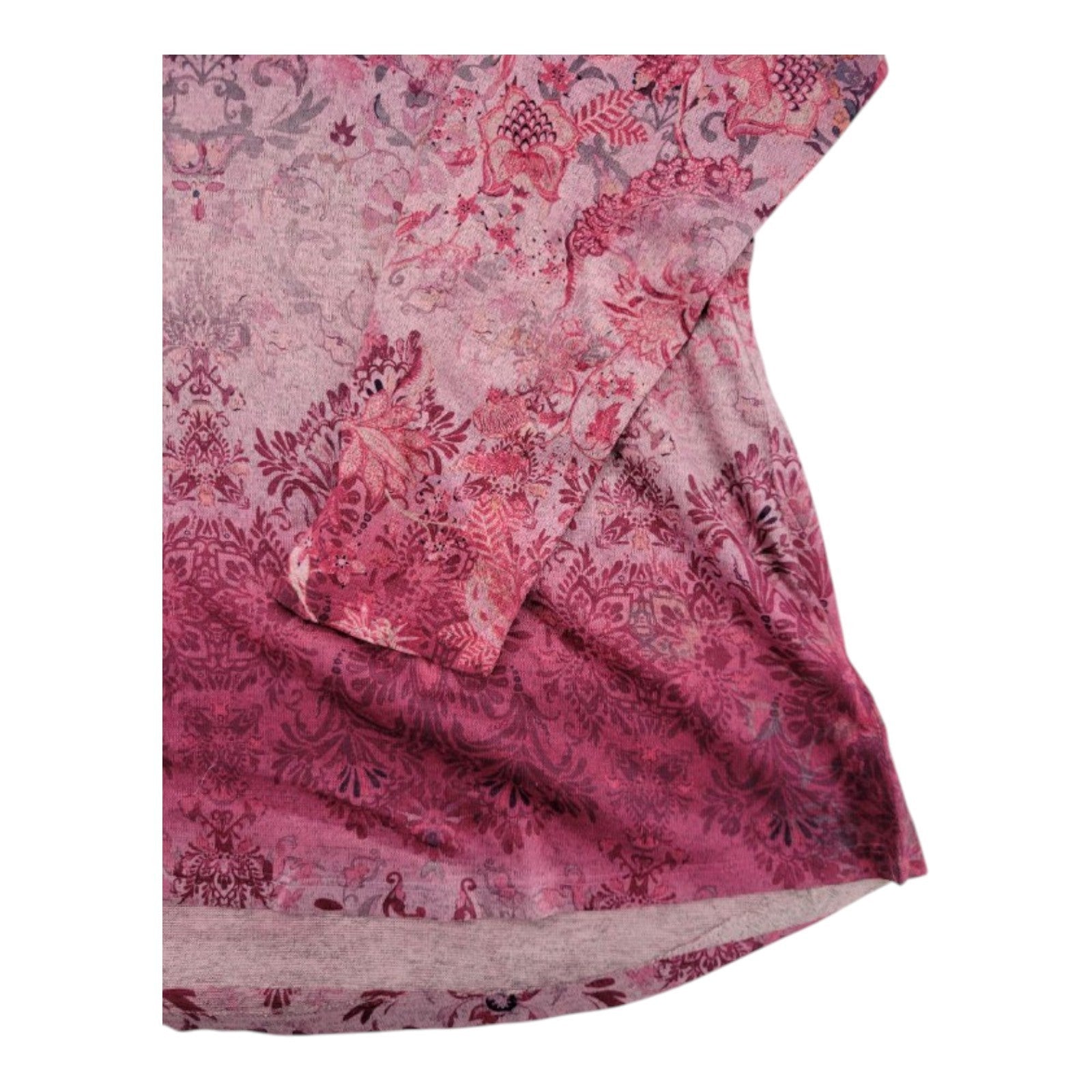 Style & Co Women's Floral Sequin Tunic Top 2X Long Sleeve