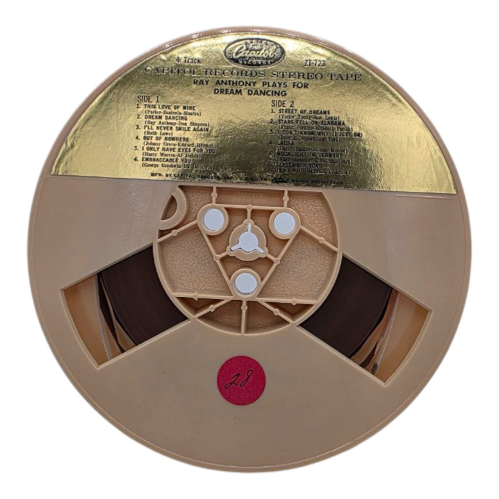 Ray Anthony Plays for Dream Dancing Reel to Reel Tape 4 Track 7 1/2 IPS