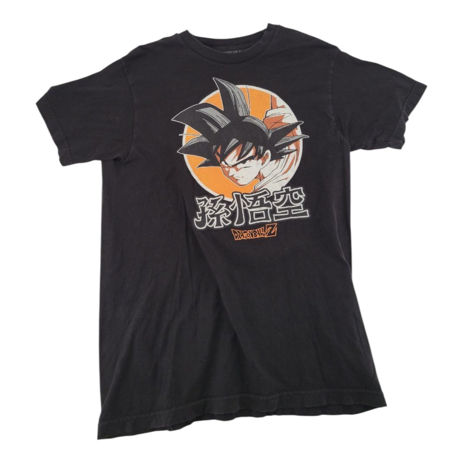 Dragon Ball Z Bird Studio Goku Print Cartoon T Shirt Black Size M 38/40
