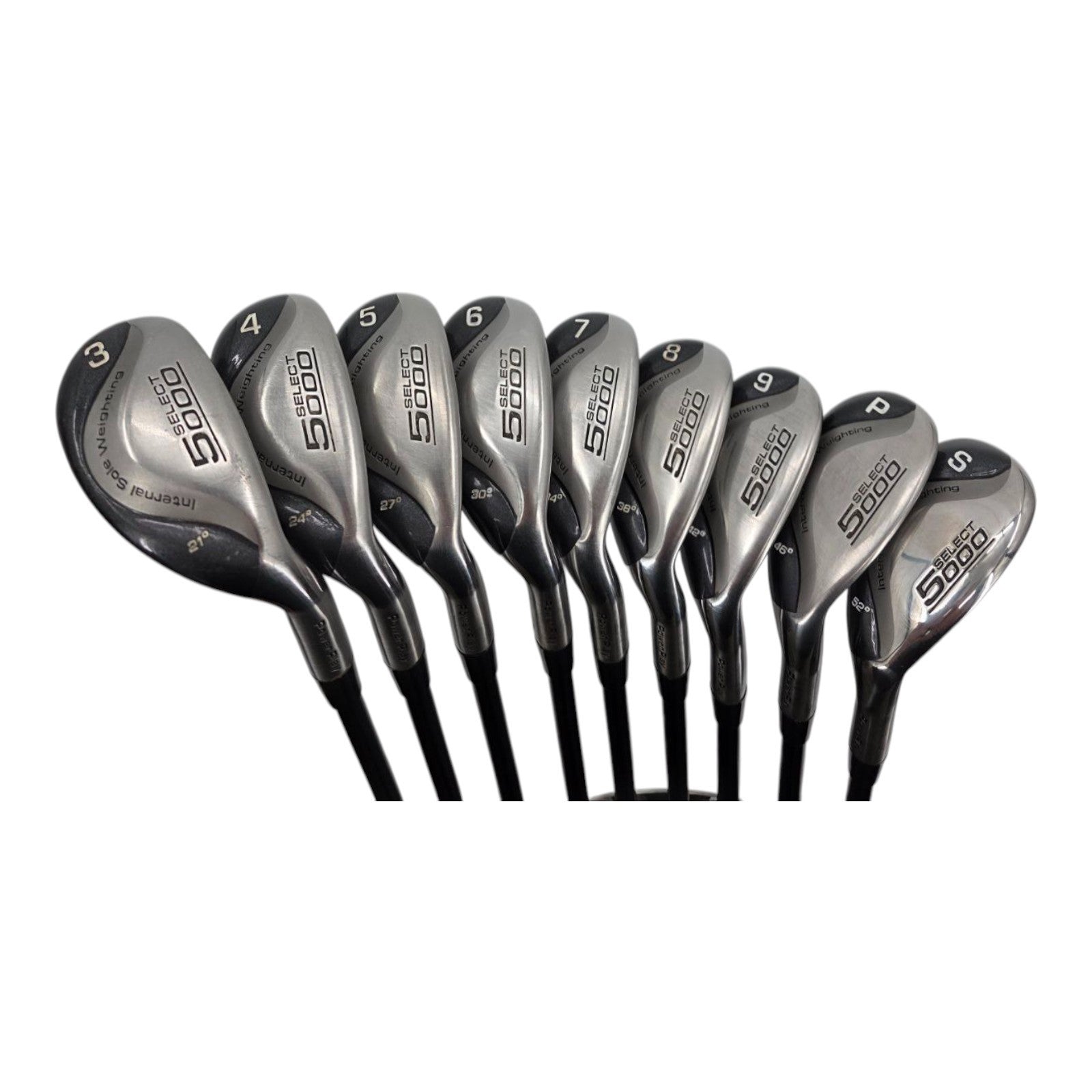 Select 5000 Internal Sole Weighting Hybrids Mens RH Set 3-SW Graphite Shafts