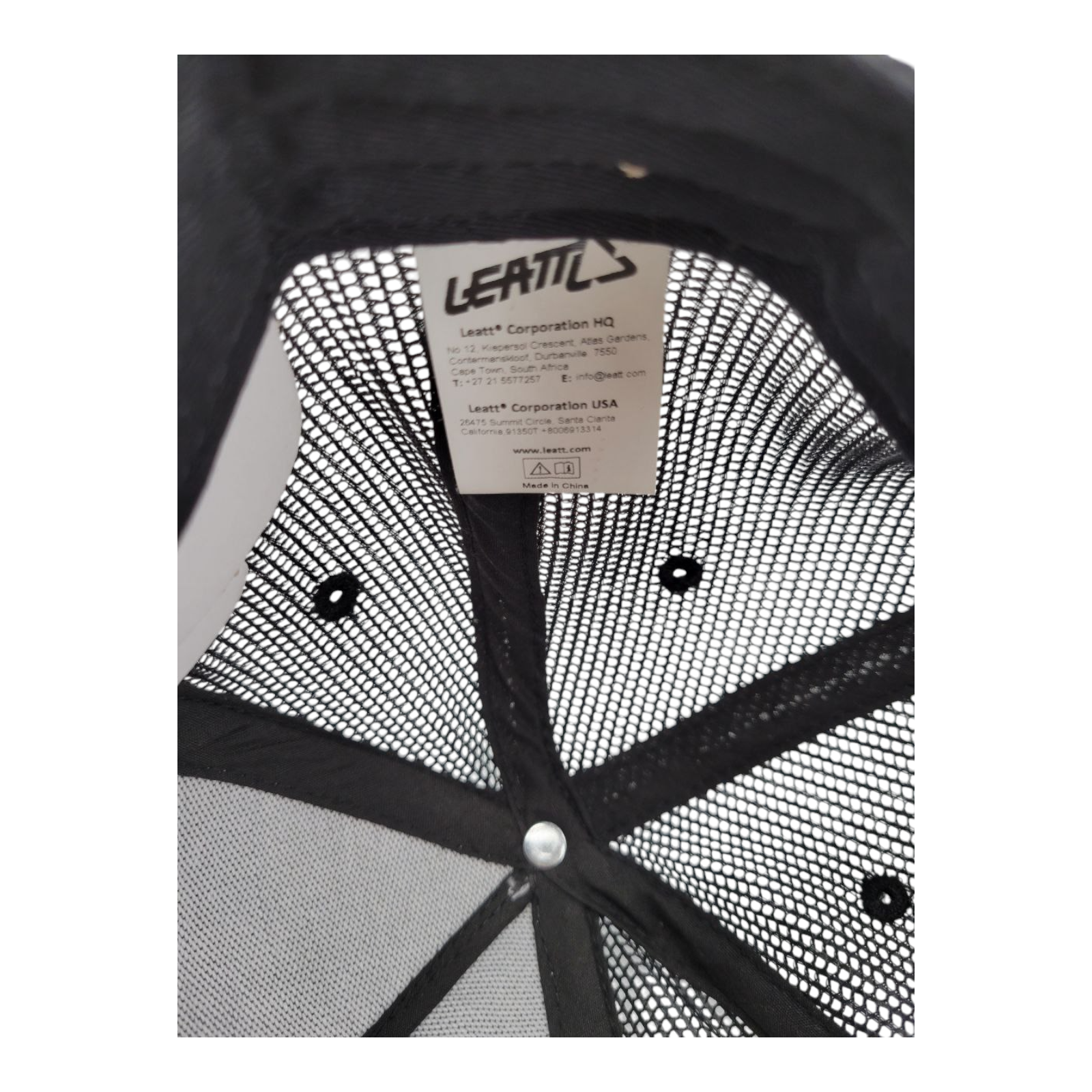 Leatt Gray Black Trucker Hat Mesh Snapback Adjustable Since 2004 RN 129018