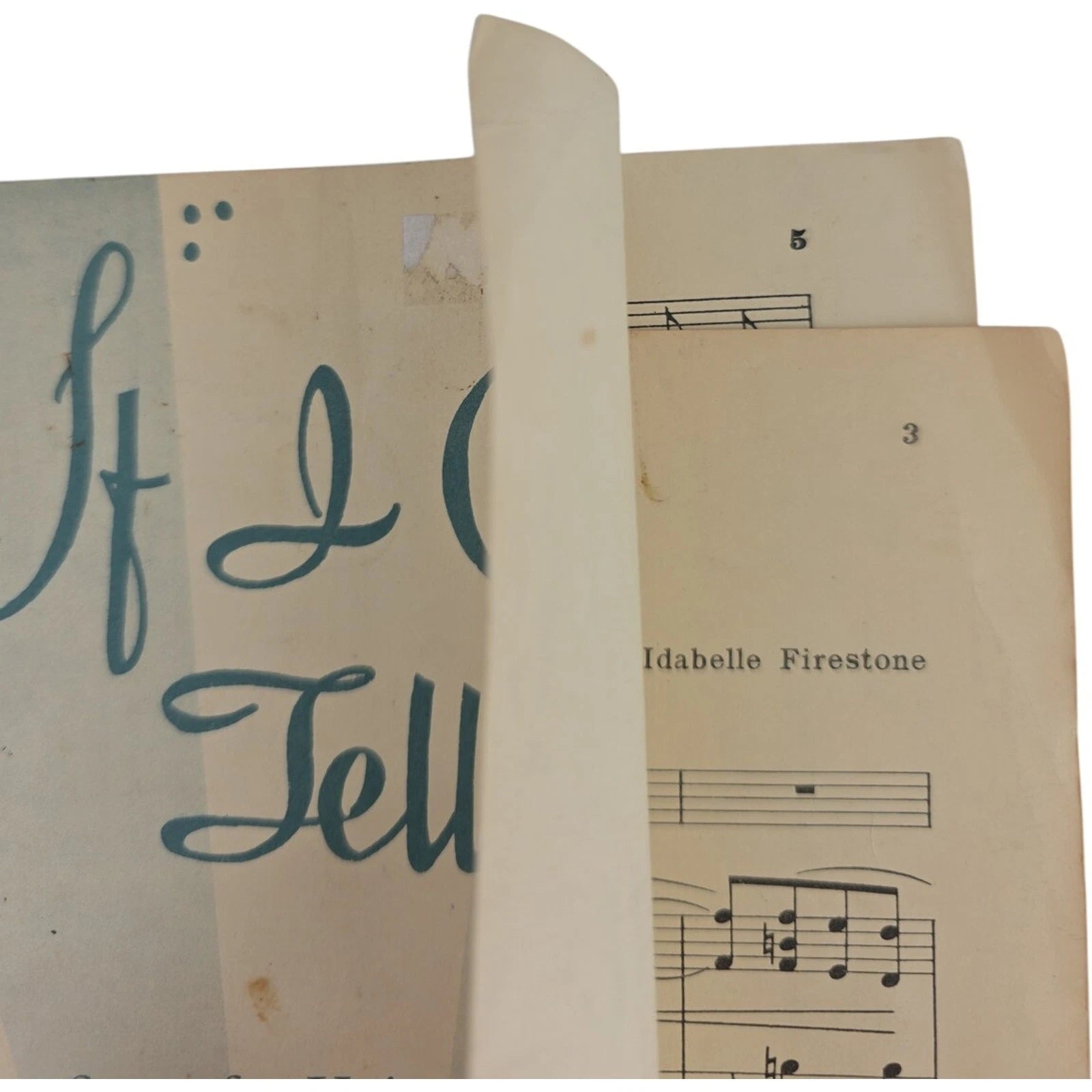 If I Could Tell You Song for Voice and Piano by Idabelle Firestone Sheet Music