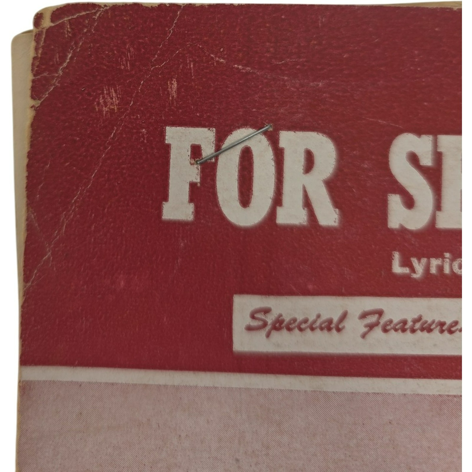 I Love You For Sentimental Reasons Featured By Eddy Howard 1946 Sheet Music