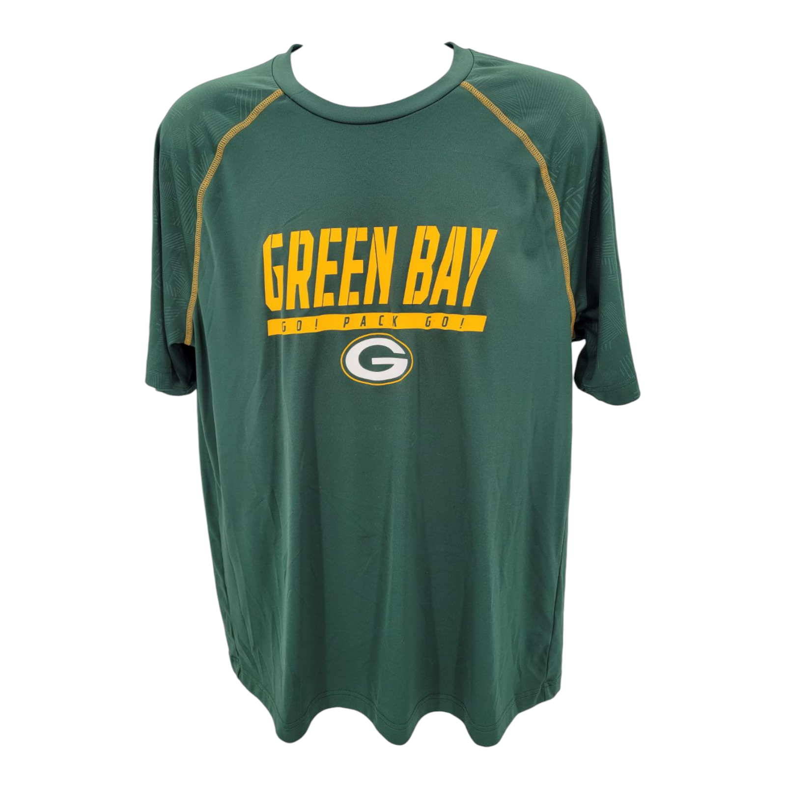 Fanatics NFL Green Bay Packers Go Pack Go Shirt Green Yellow Adult XL