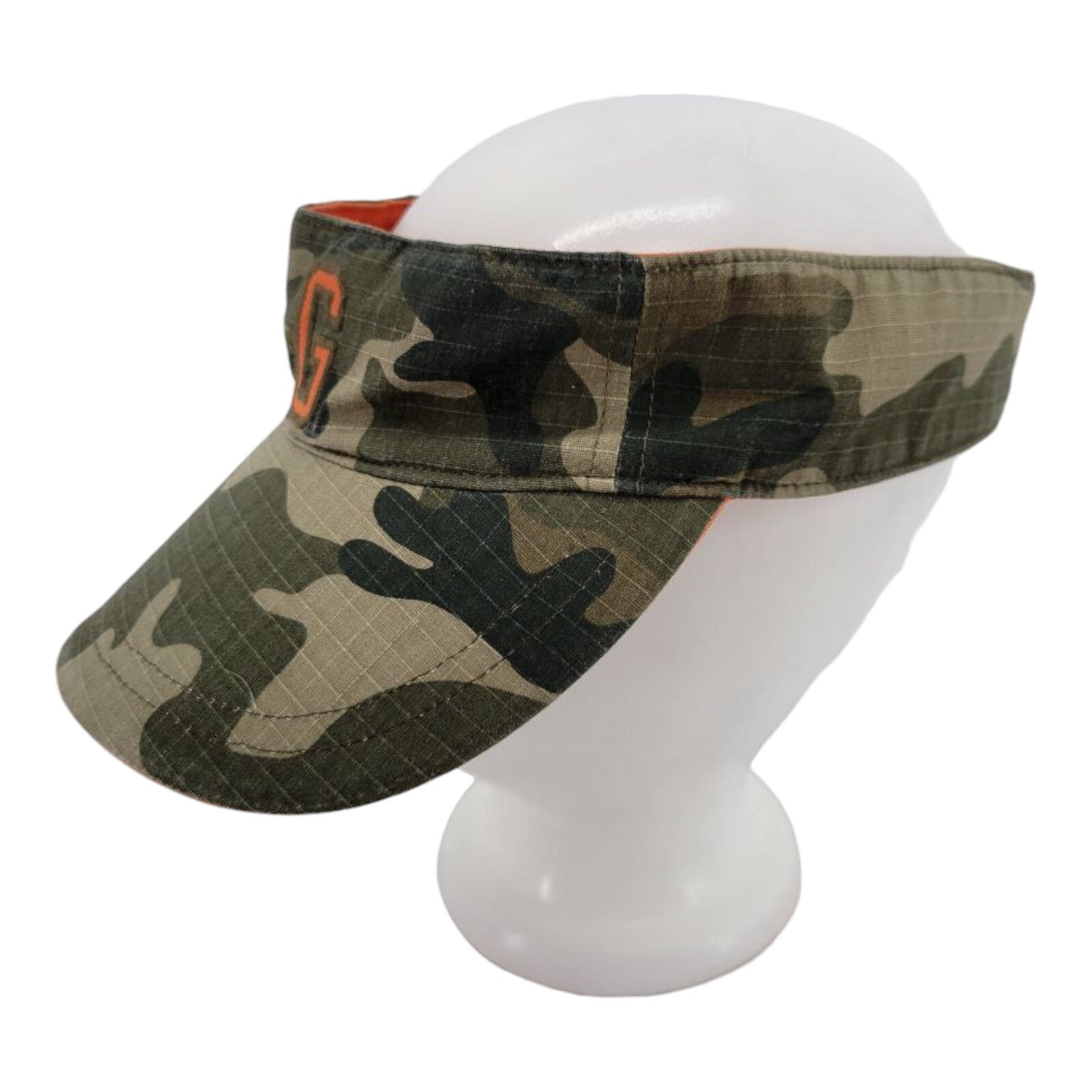 GAP Kids Camo Visor Green Orange Embroidered G Adjustable Hat L/XL