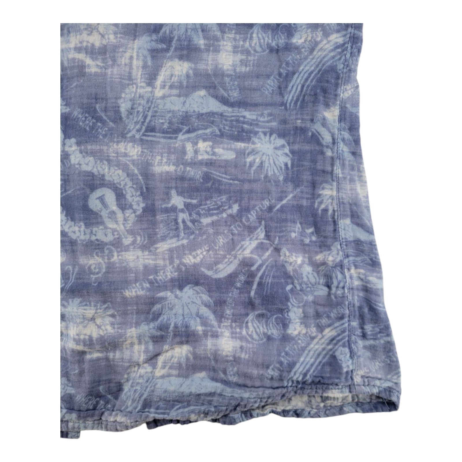 Margaritaville Men's Blue Hawaiian Shirt XXL Aloha Island Cotton Blend