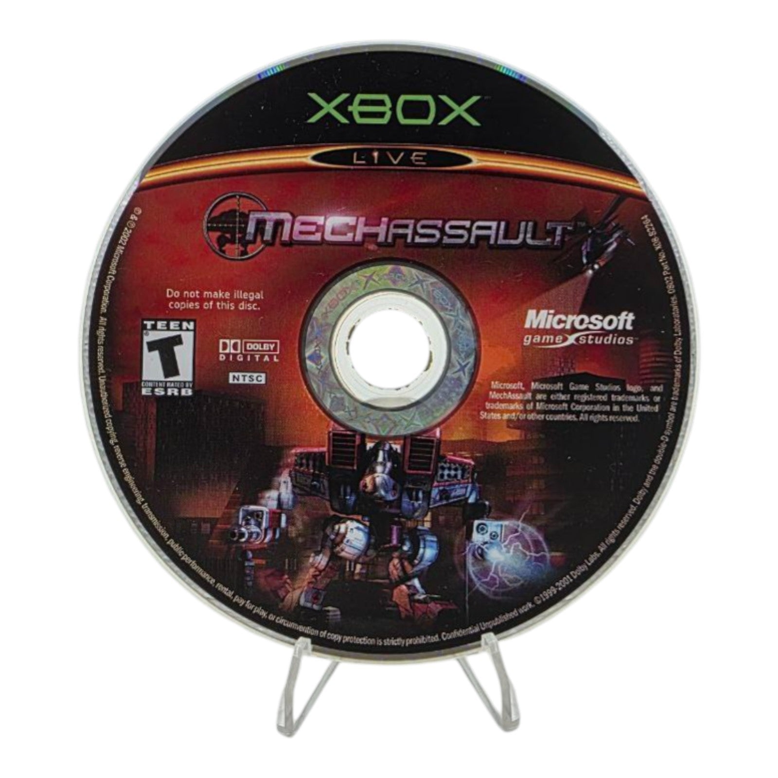 MechAssault Microsoft Xbox Game Tested 2002 Disc Only