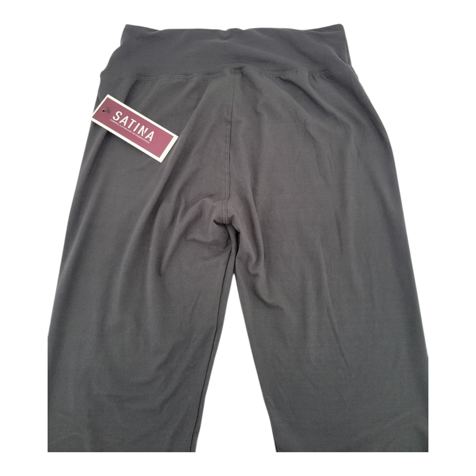 Satina Womens Gray Leggings High Waist Stretch Pull-On Pants One Size 151338