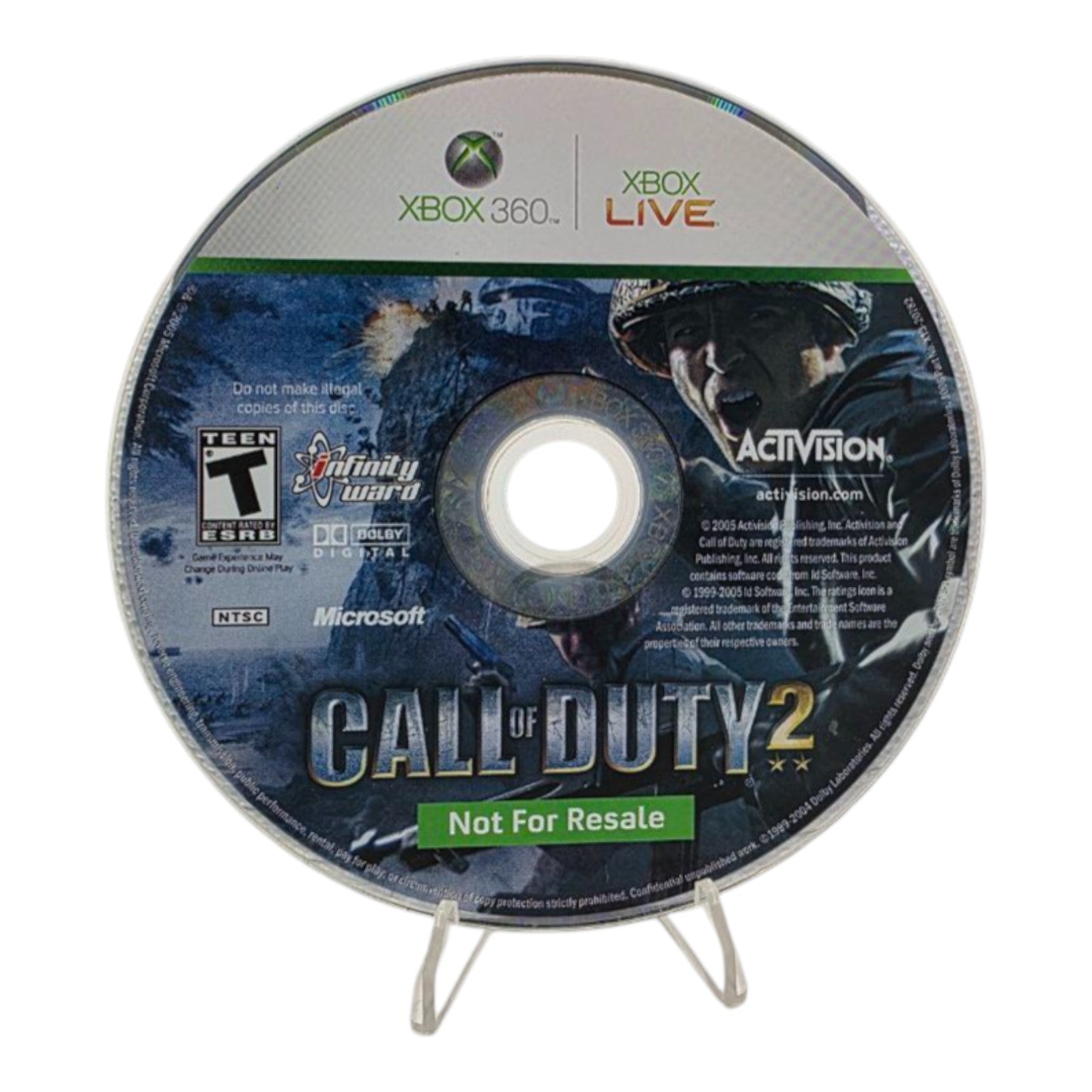 Call of Duty 2 Xbox 360 Not For Resale Activision 2005 Disc Only