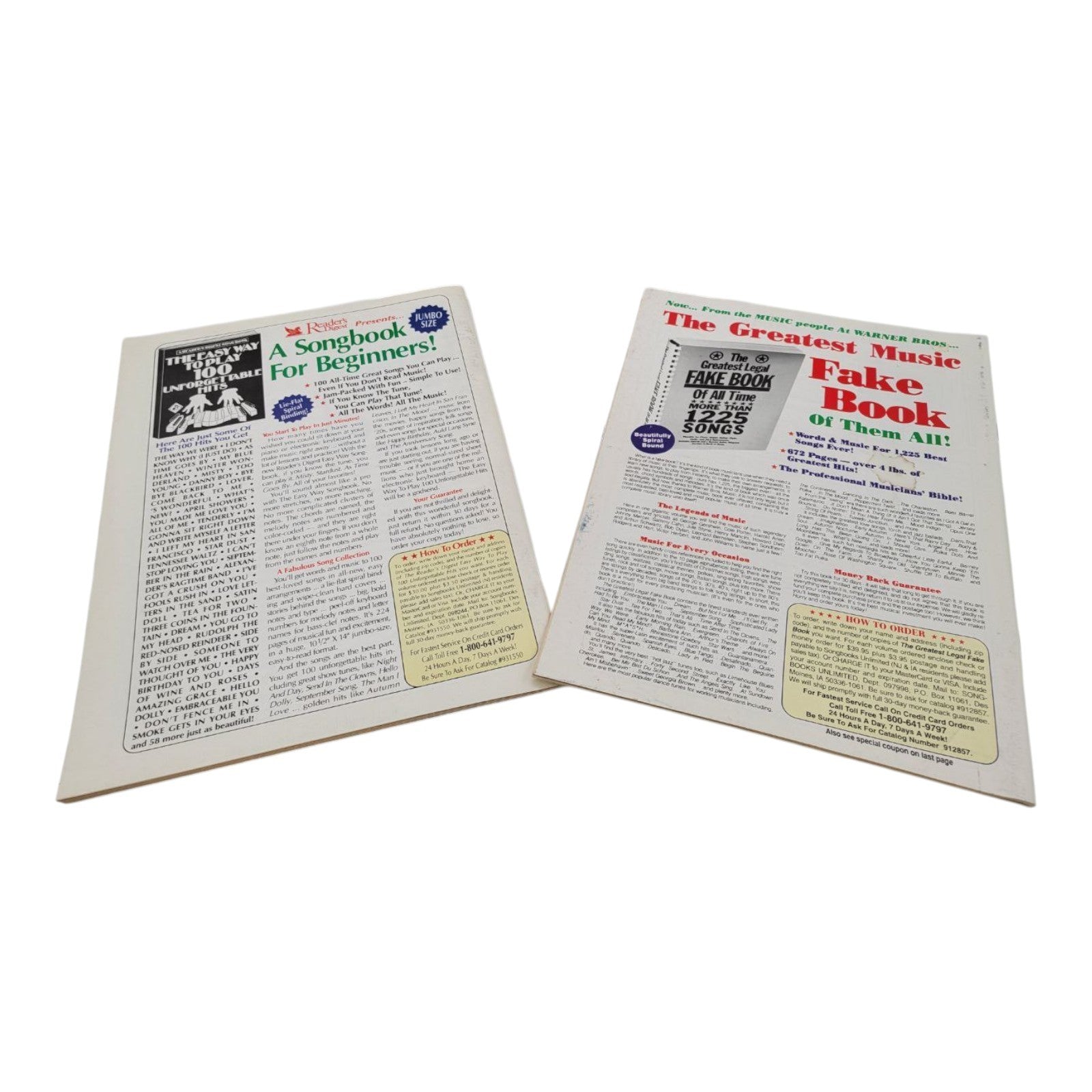 Vintage 1992 Sheet Music Magazine Bundle Broadway Melodies & Continental Holiday