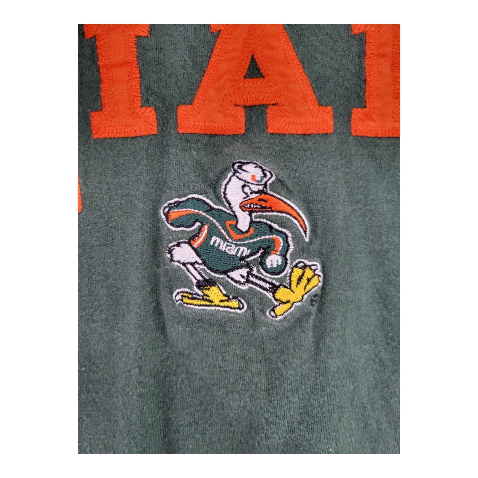 OVB Old Varsity Brand Ibis Logo Miami Hurricanes Mens Green T-Shirt Size M