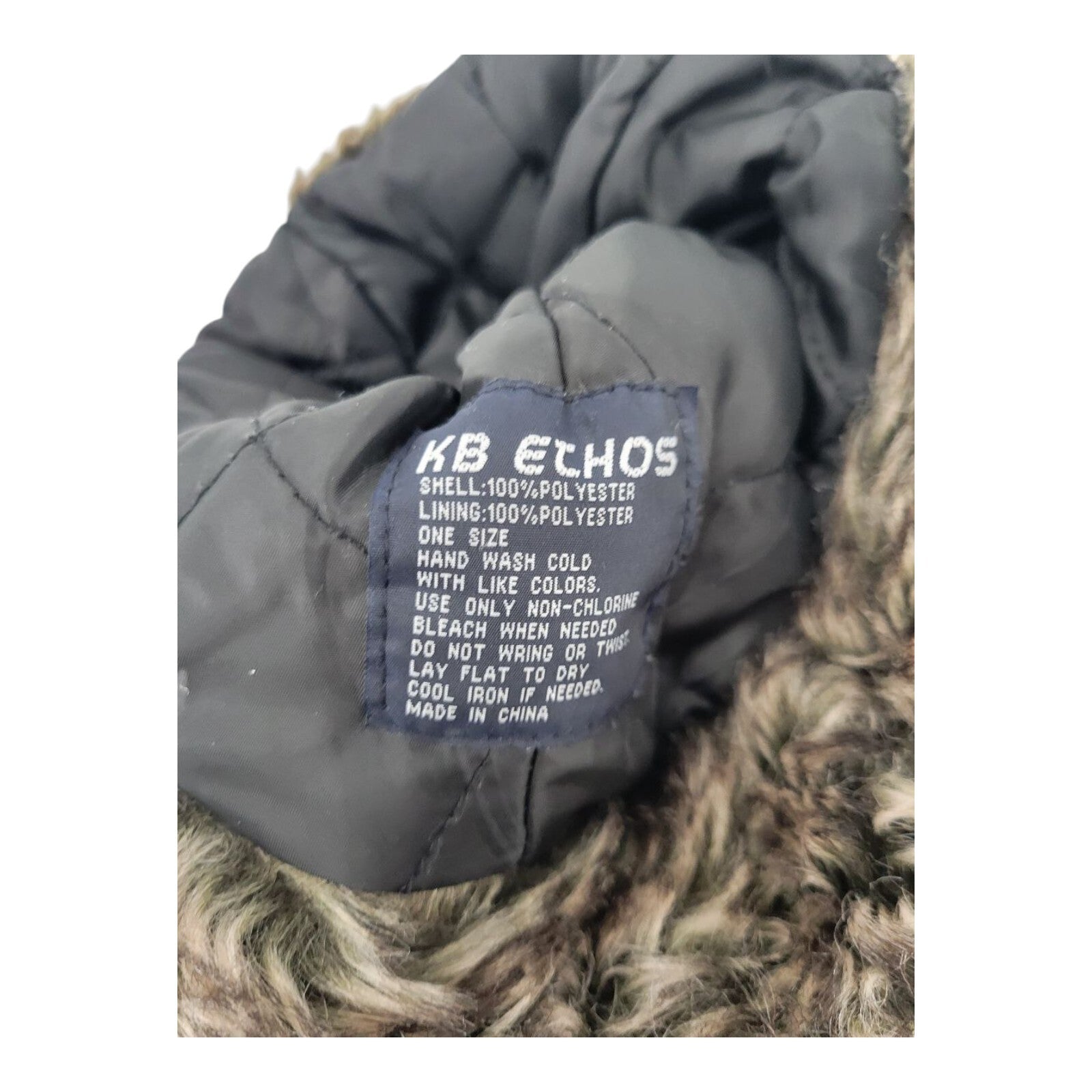 KB Ethos Multicolor Trapper Hat Faux Fur Lining Winter Ear Flap One Size