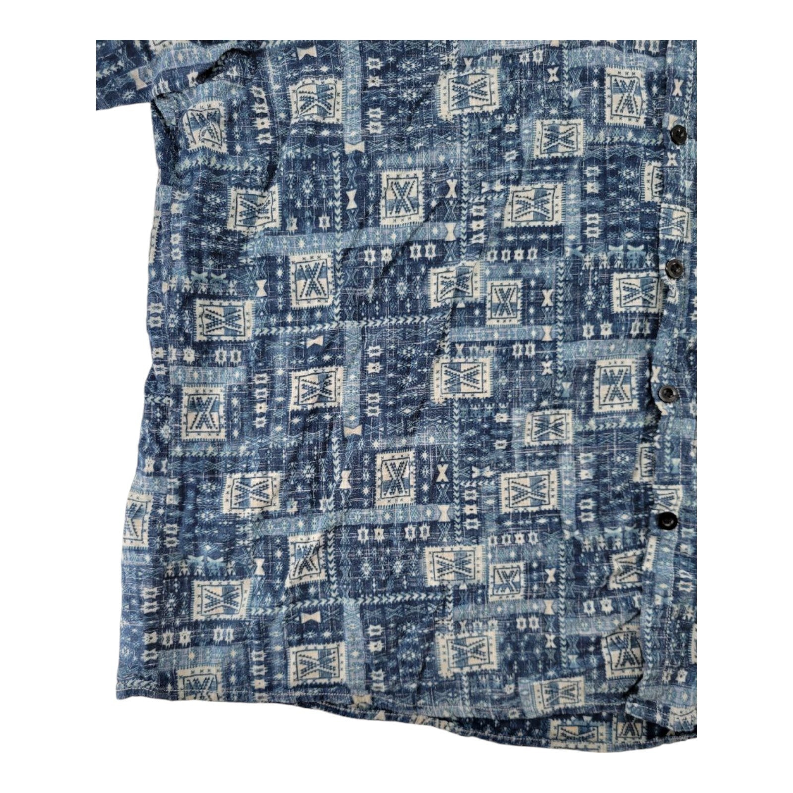 VatPave Men's Blue Hawaiian Shirt XXXL Short Sleeve Button Cotton