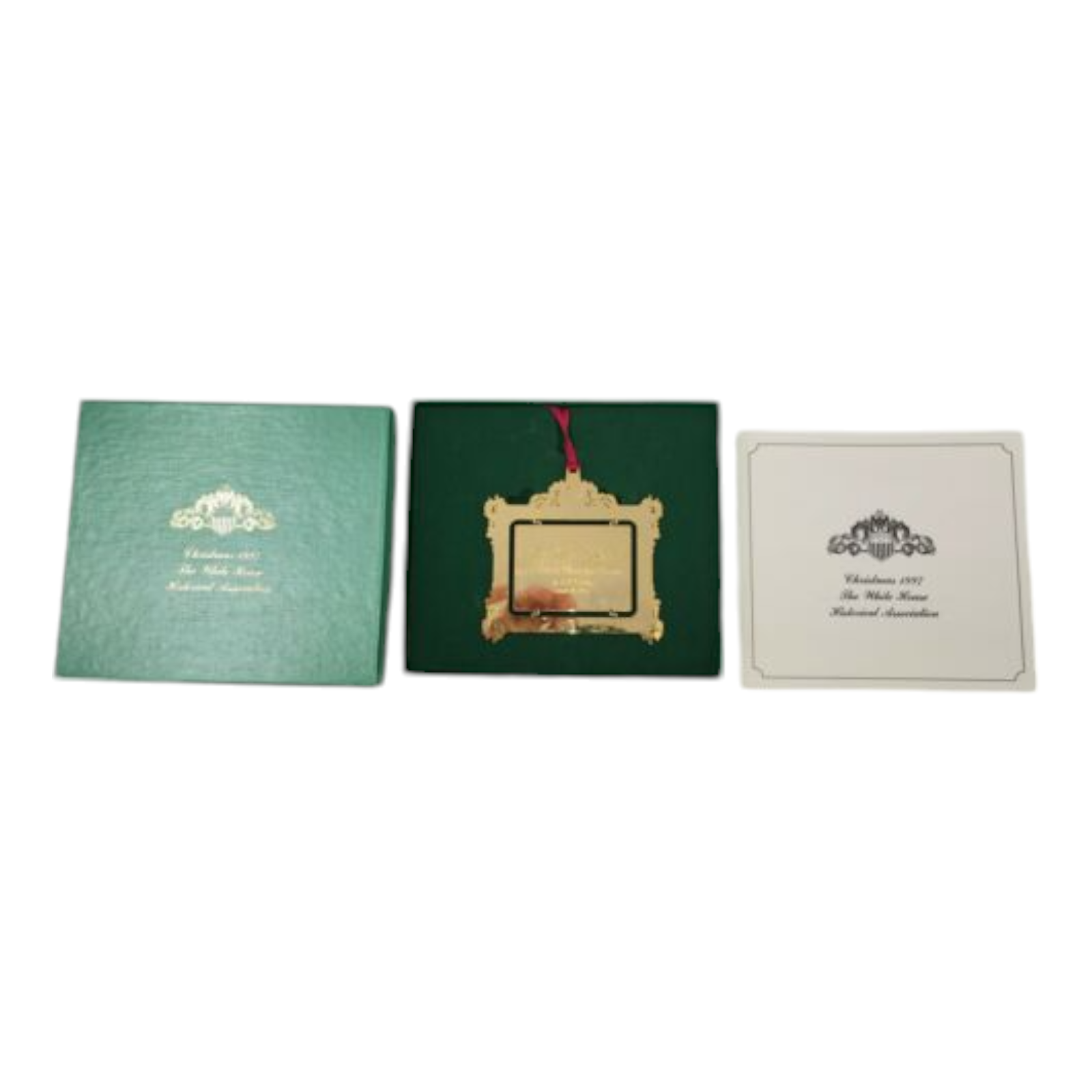 Vtg 1997 White House Historical Association Christmas Ornament Franklin Pierce