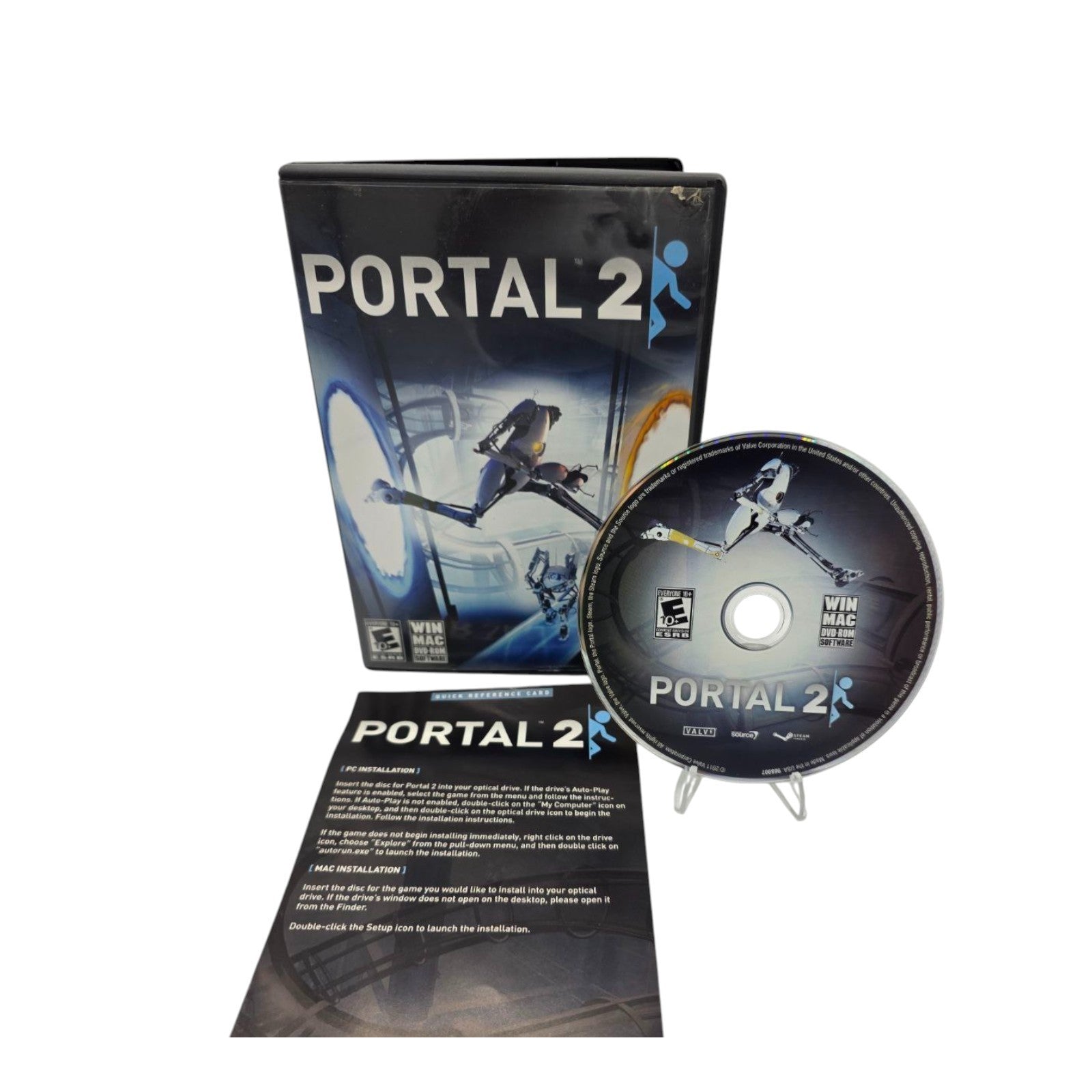 Portal 2 PC Mac DVD-ROM Game Valve 2011 WIN/MAC Tested no Manual