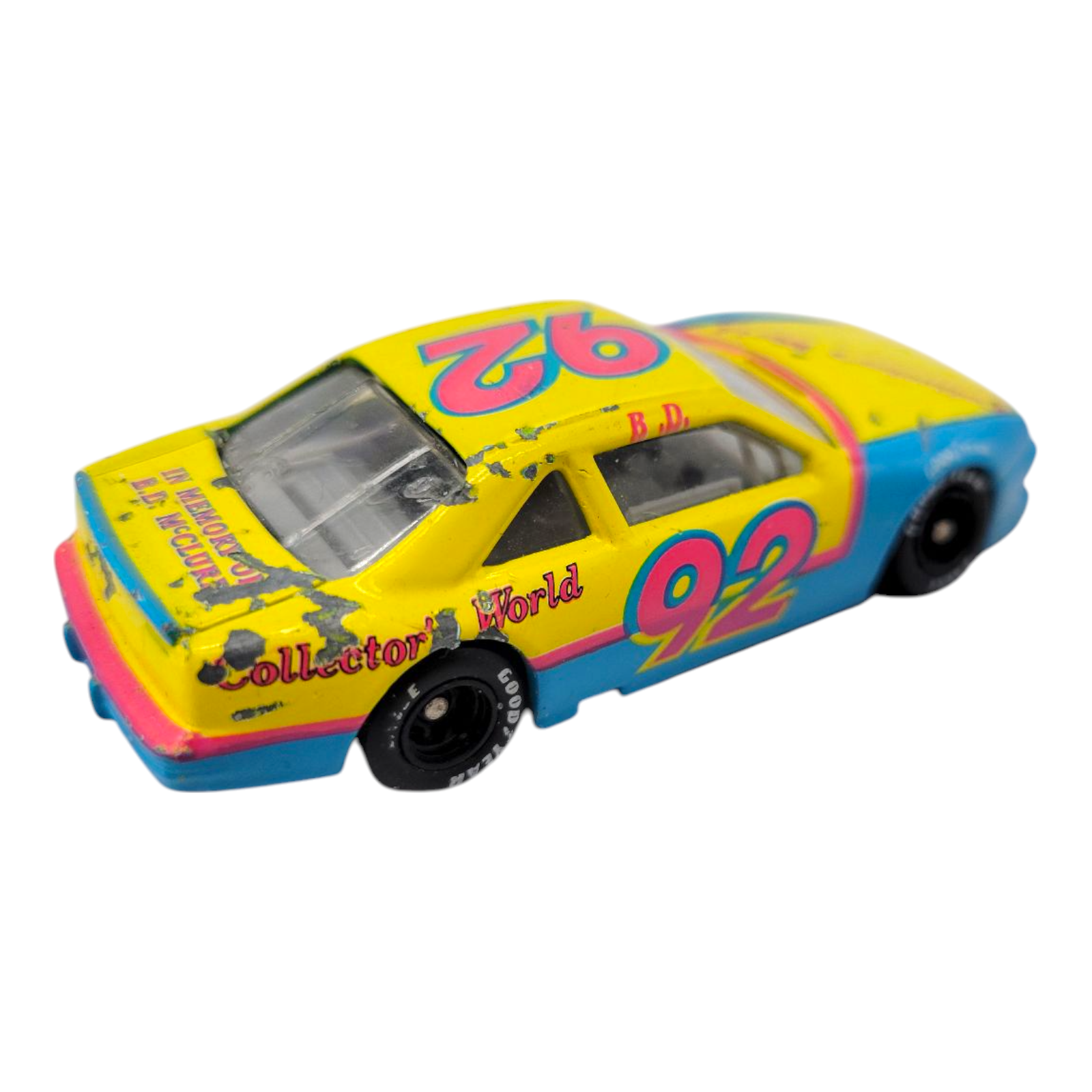 Revell NASCAR Collectors World #92 Yellow Blue B.D. McClure Memoriam Car