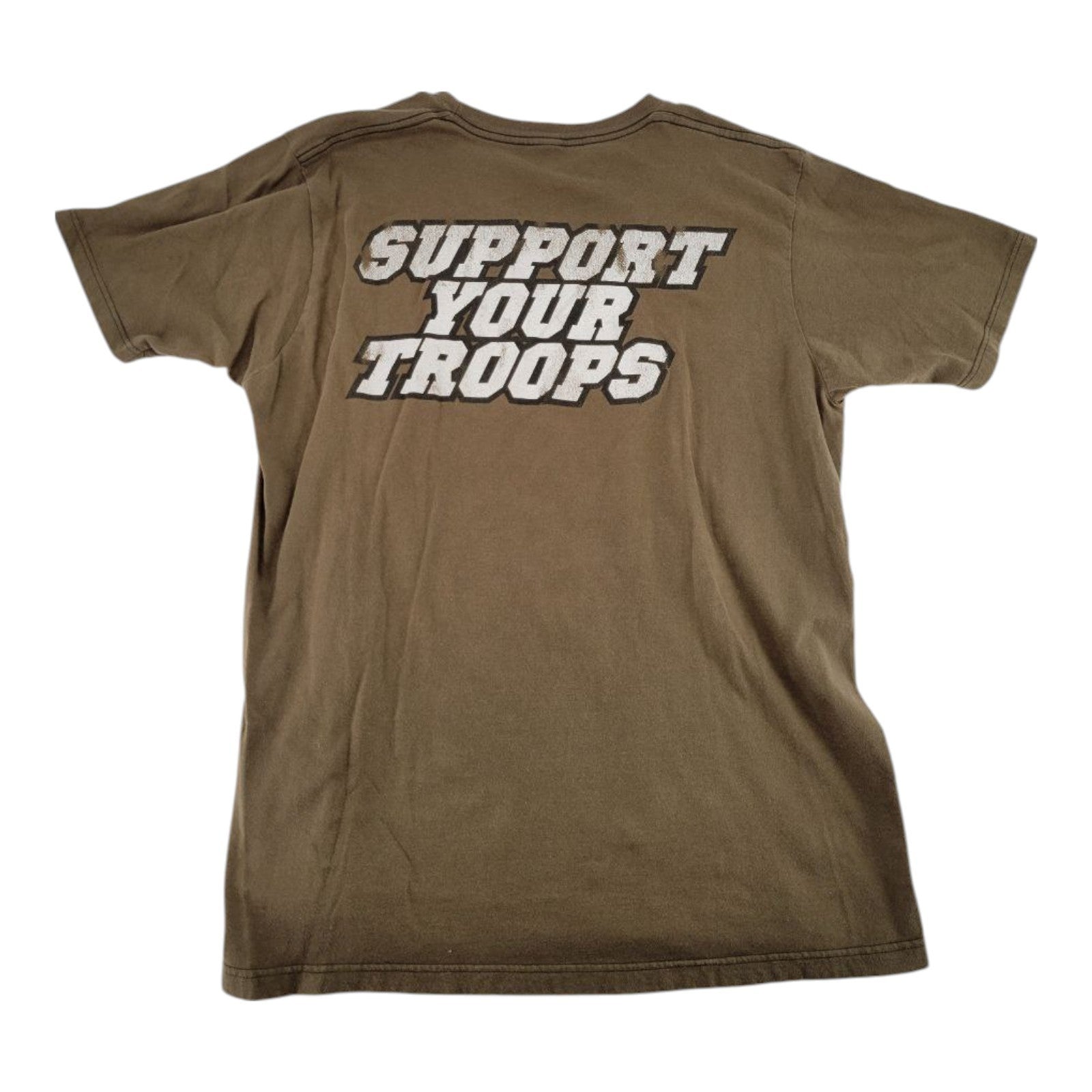 GI Joe 2009 A Real American Hero T-Shirt Support Troops Brown Hasbro L