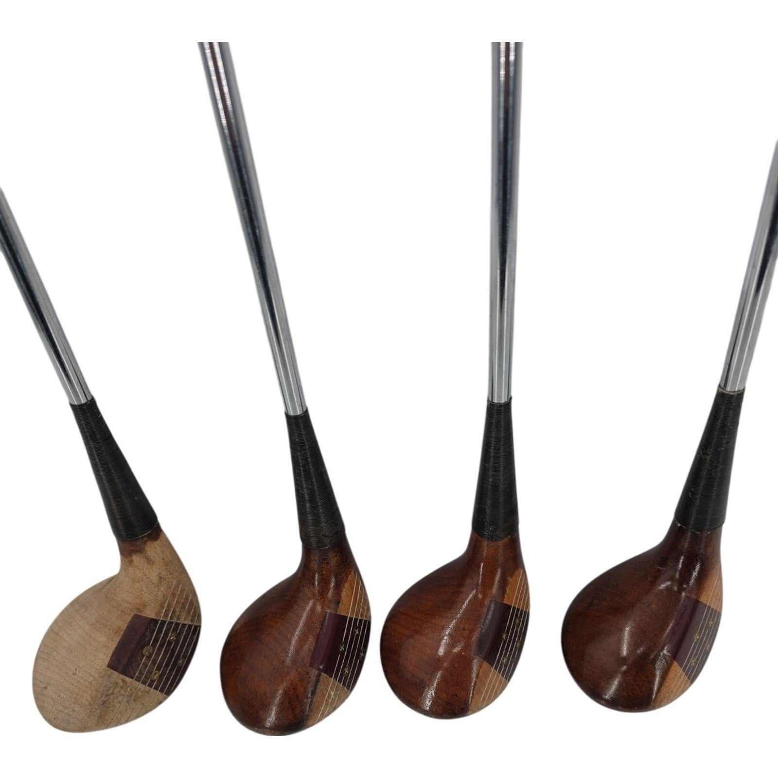 Titleist Persimmon 1 3 4 5 Wood Golf Club Bundle RH S Flex Steel Shaft Nike Grip