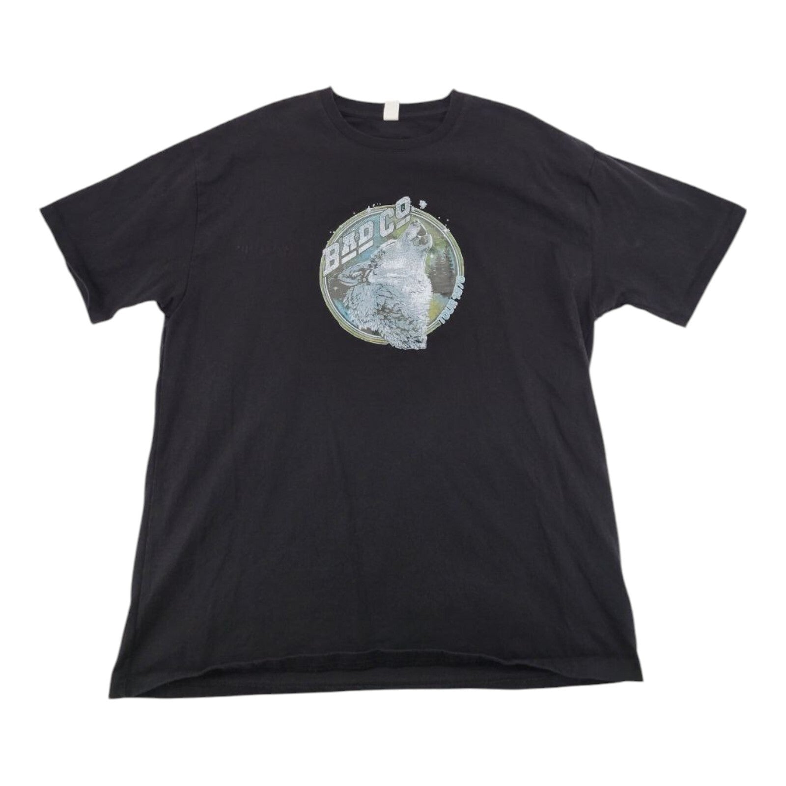 Pro1 Dada Bad Company Tour 1976 T-Shirt Black Wolf Graphic Rock Tee XL