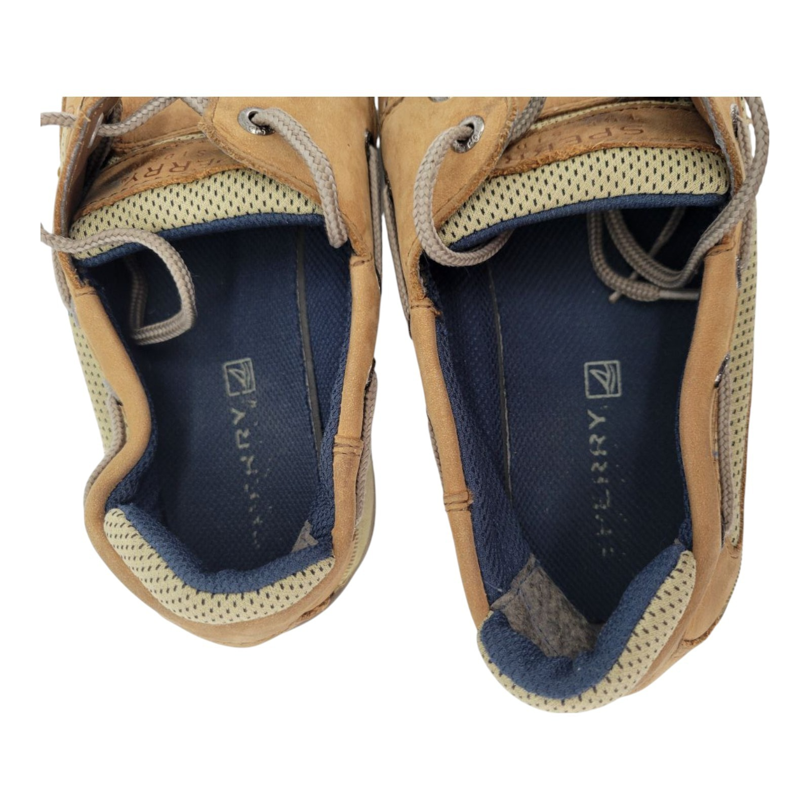 Sperry Top Sider Boys Lanyard Boat Shoes 2 Eye Tan Leather US 4.5M EU 37