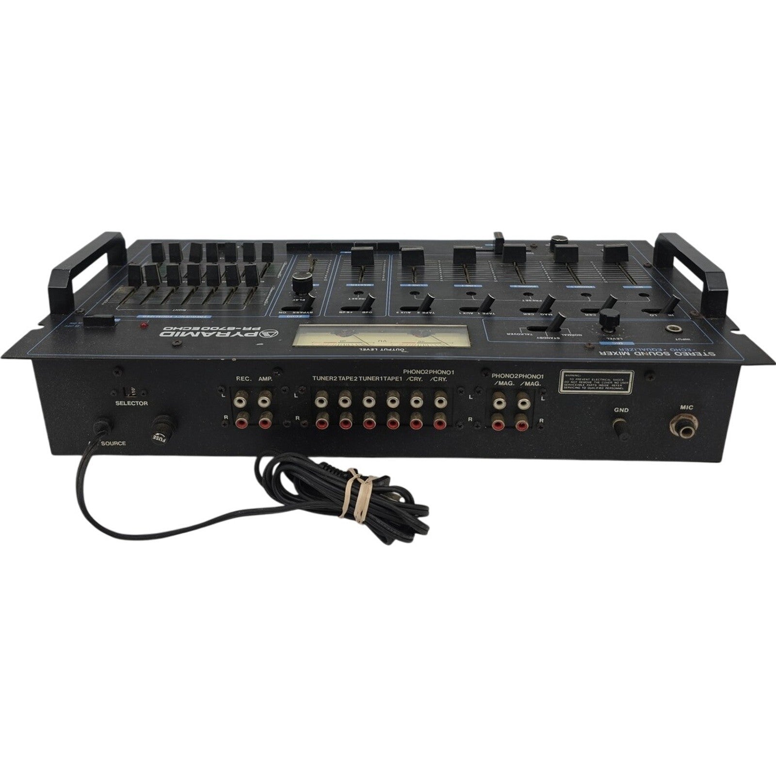 Vintage Pyramid PR-6700 Echo Stereo Sound Mixer Equalizer and Echo Effect System