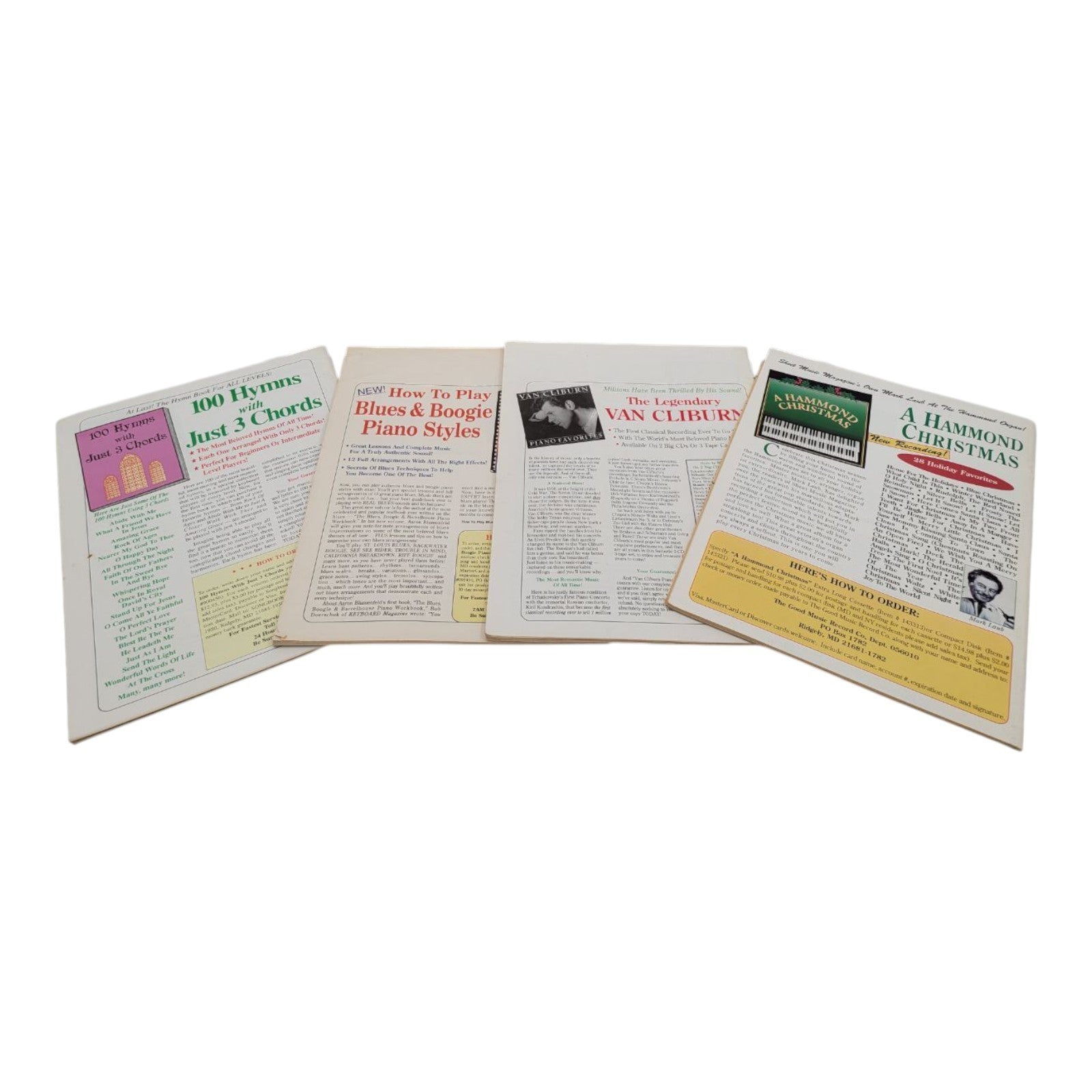 Vintage 1995 Sheet Music Magazine for Easy Organ Lot of 4 Issues