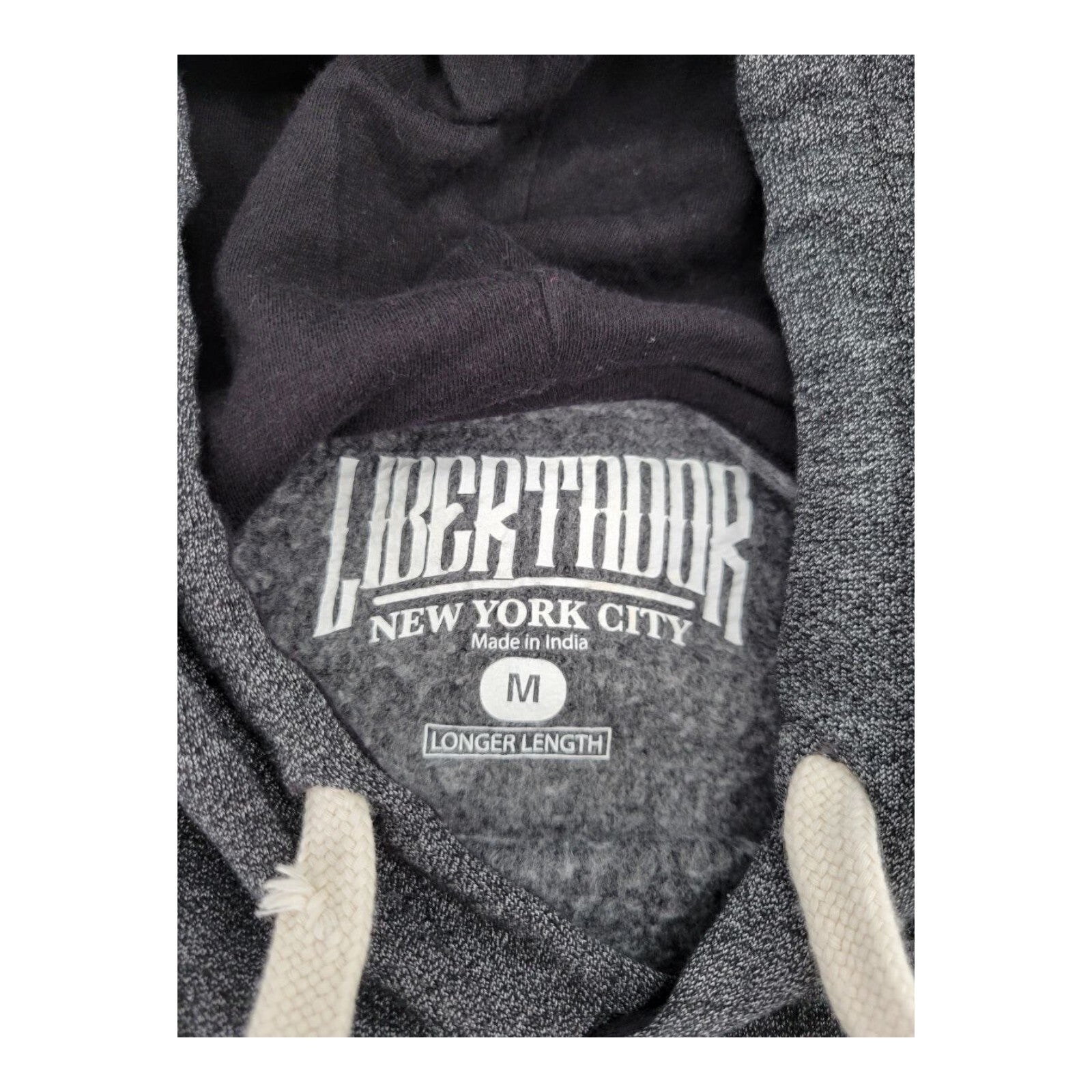 Libertador New York City Short Sleeve Hoodie Gray M Longer Length