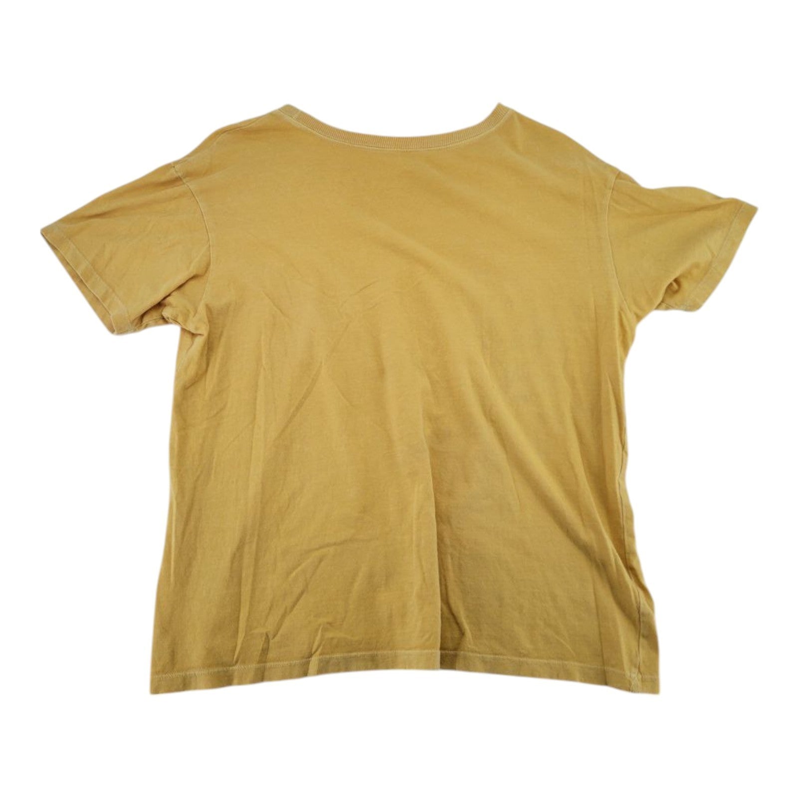 The Rolling Stone Womens Yellow Crew Neck Short Sleeve Graphic T Shirt Size M