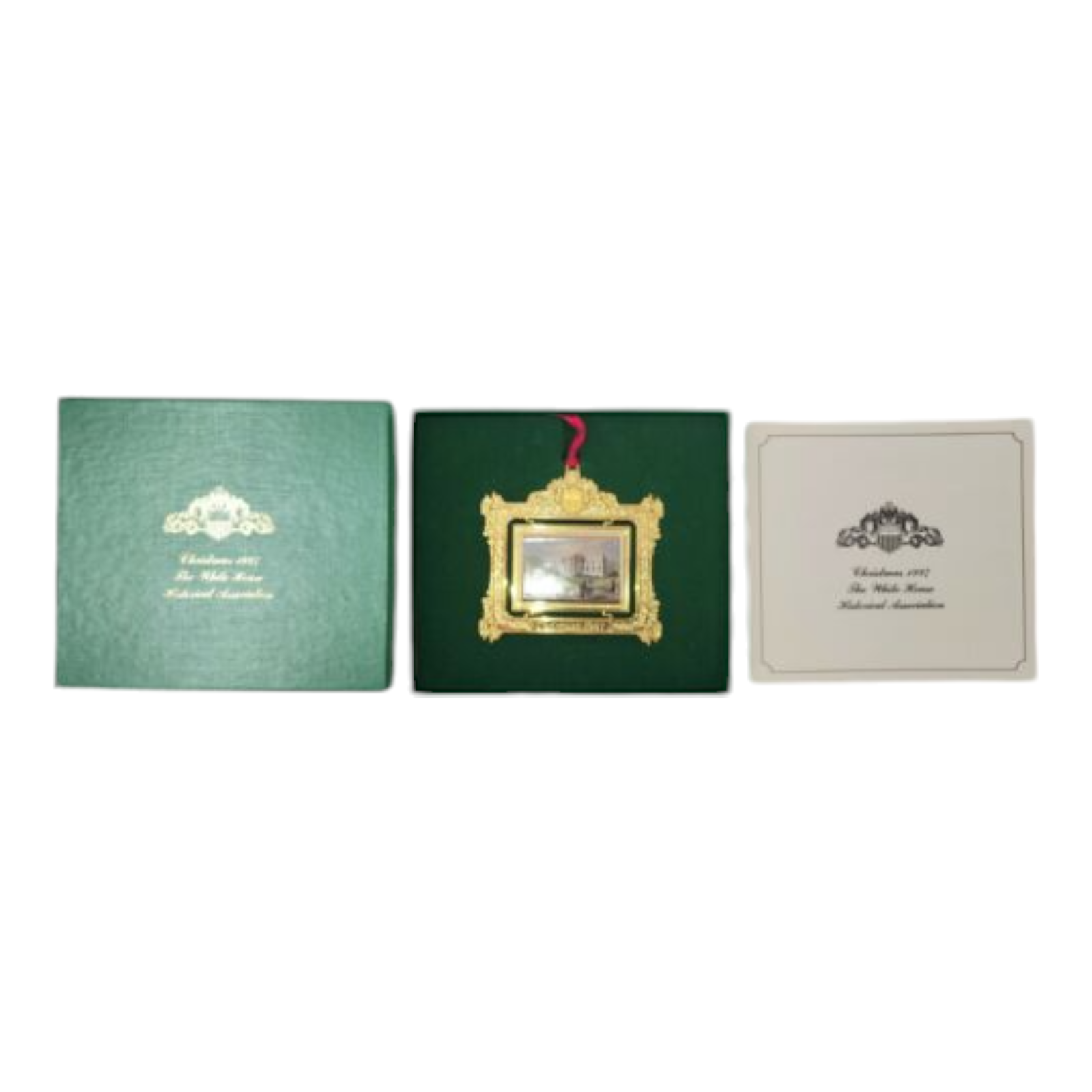 Vtg 1997 White House Historical Association Christmas Ornament Franklin Pierce