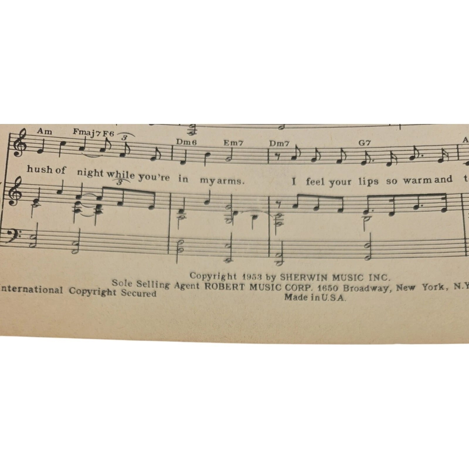 Vintage 1952 Sheet Music My One and Only Love by Robert Mellin & Guy Wood
