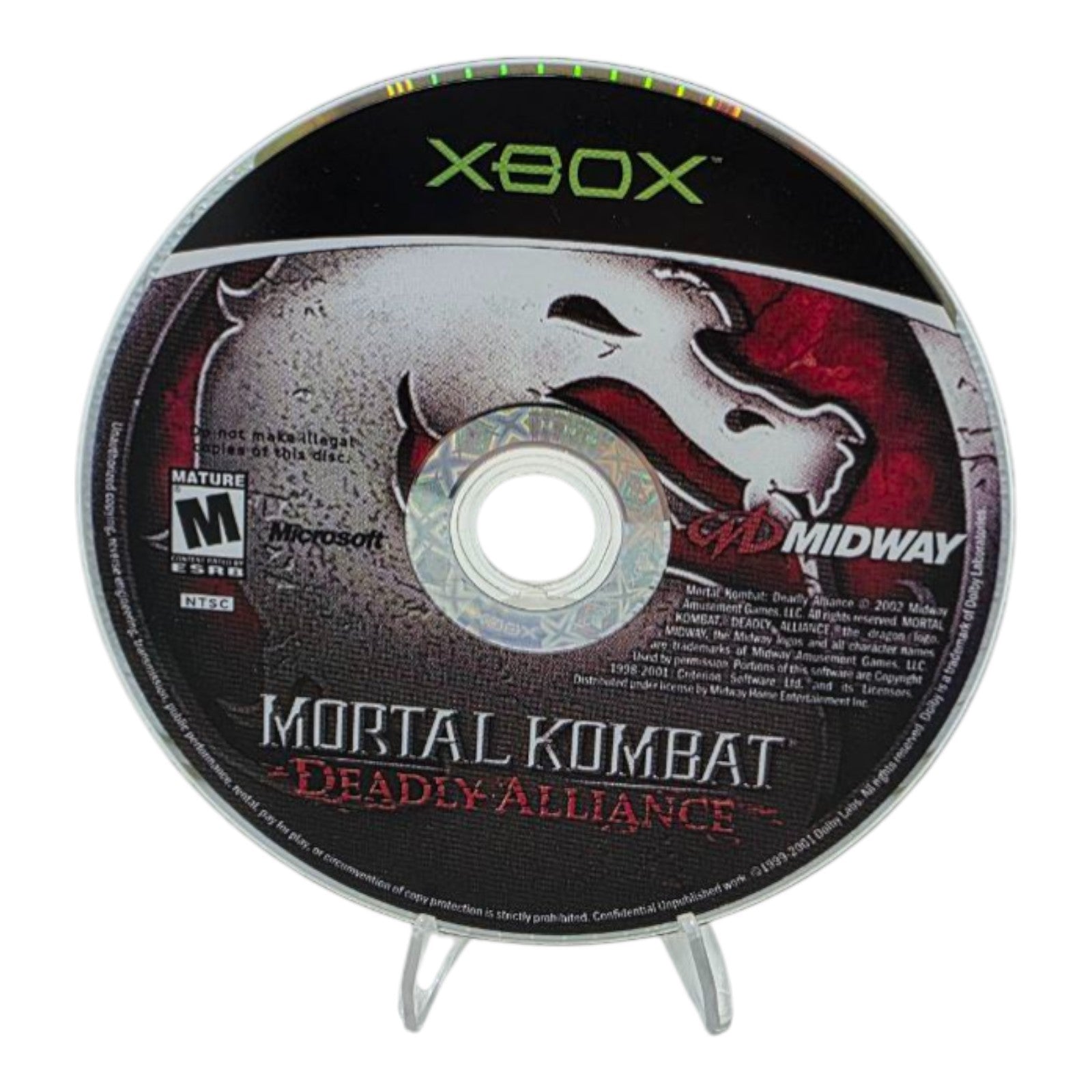 Mortal Kombat Deadly Alliance Xbox Original Game Case Manual and Disc Midway
