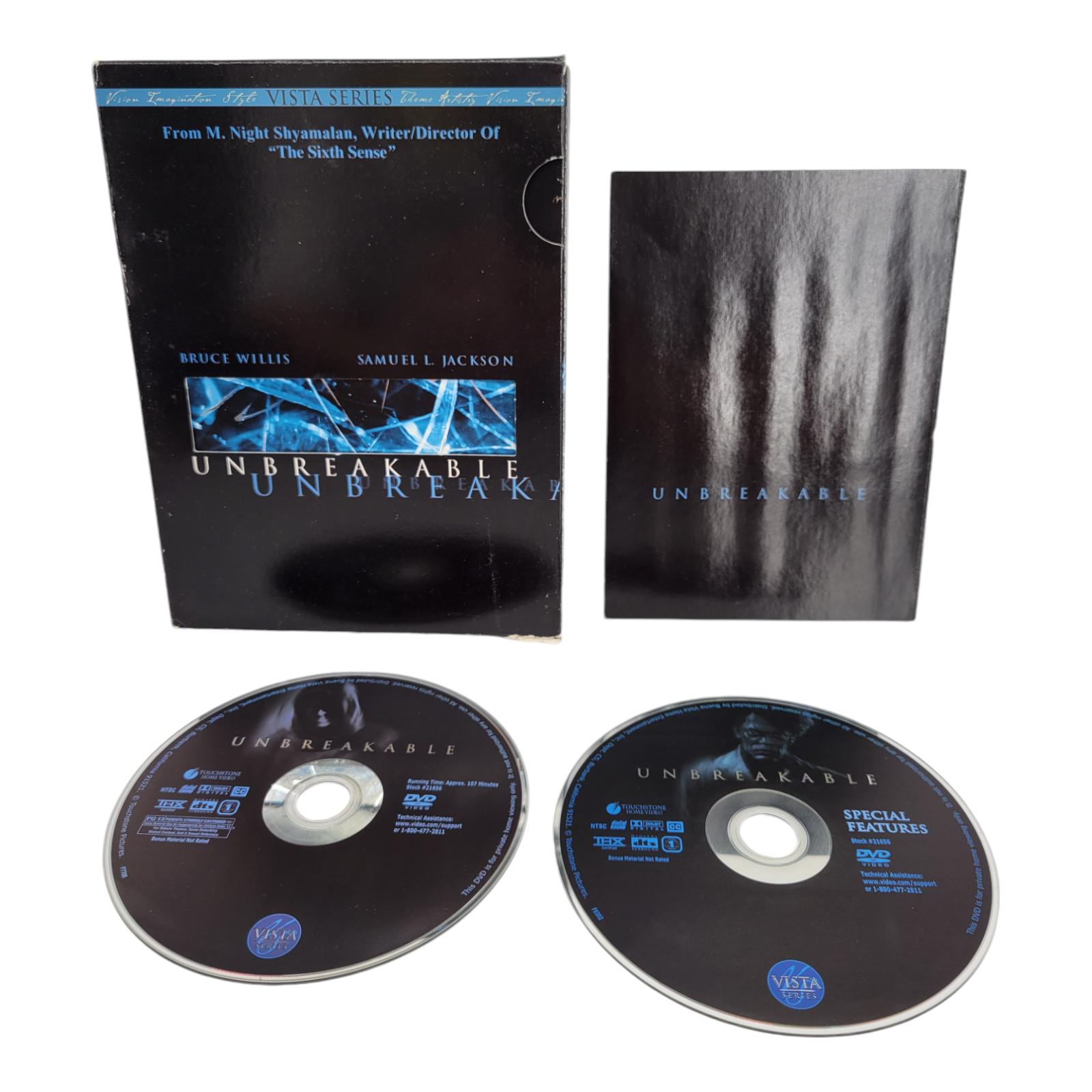 2001 Unbreakable 2-Disc DVD Set Bruce Willis Samuel L Jackson M Night Shyamalan
