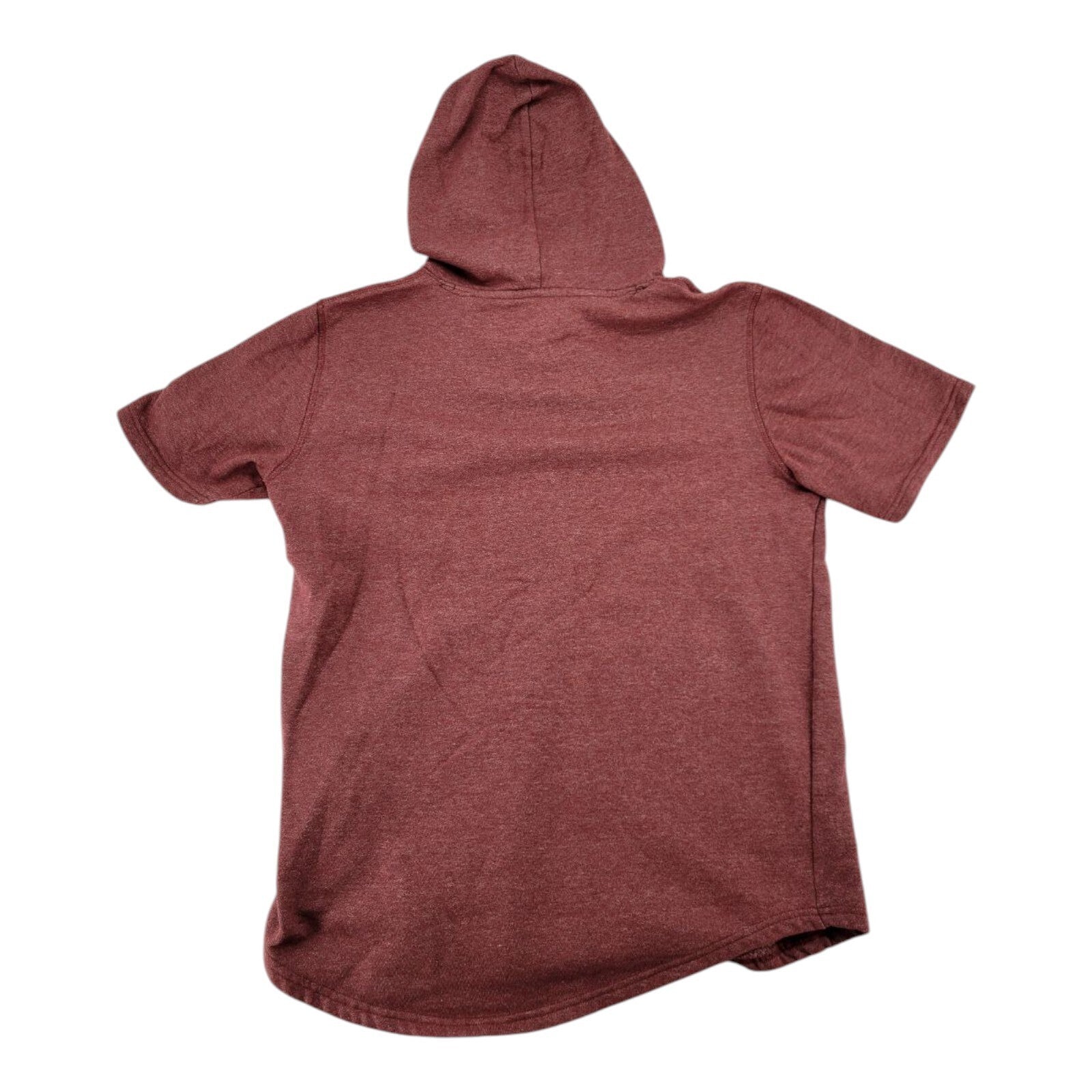 Libertador New York City Short Sleeve Hoodie Burgundy M Longer Length