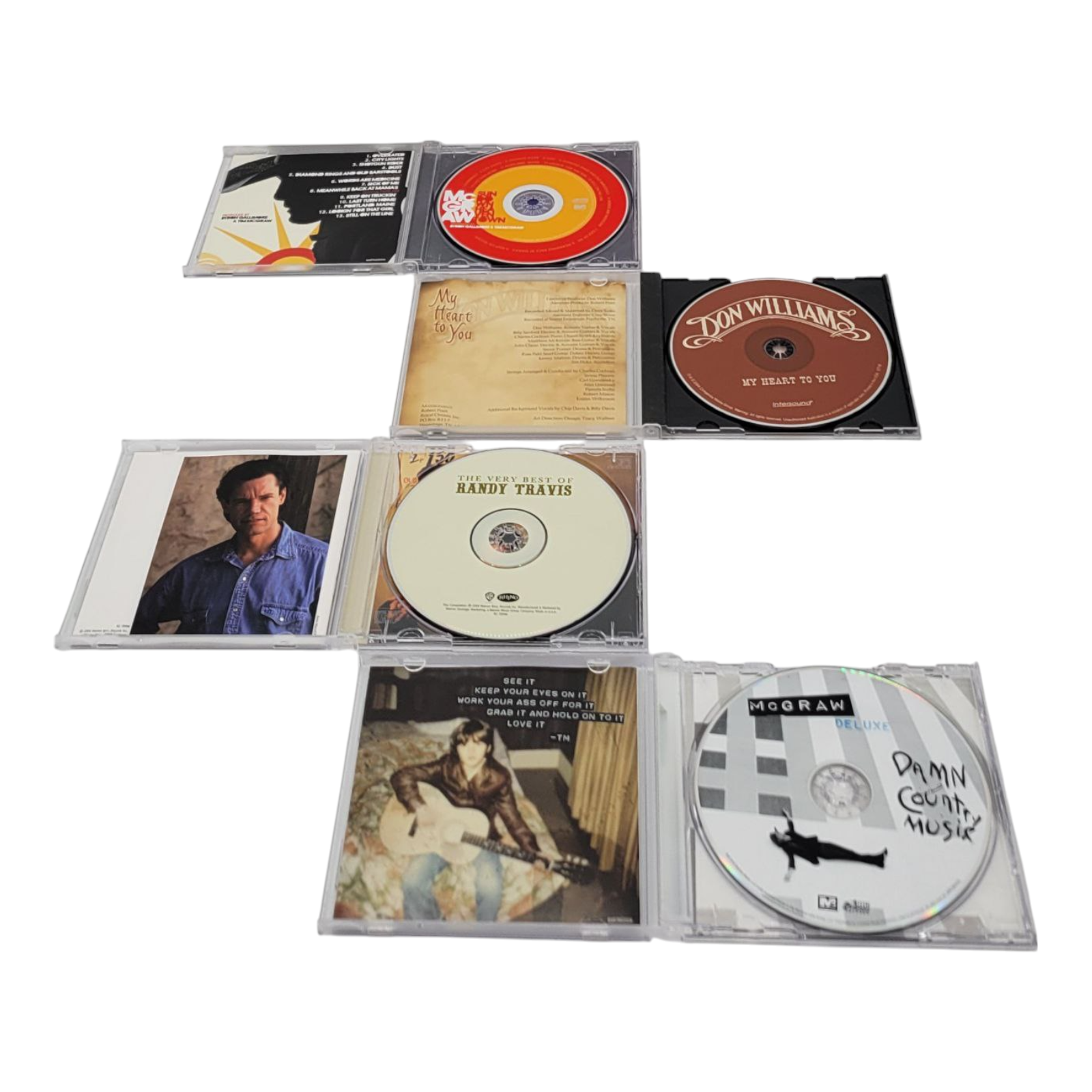 Don Williams Randy Travis Tim McGraw 4 CD Country Music Bundle