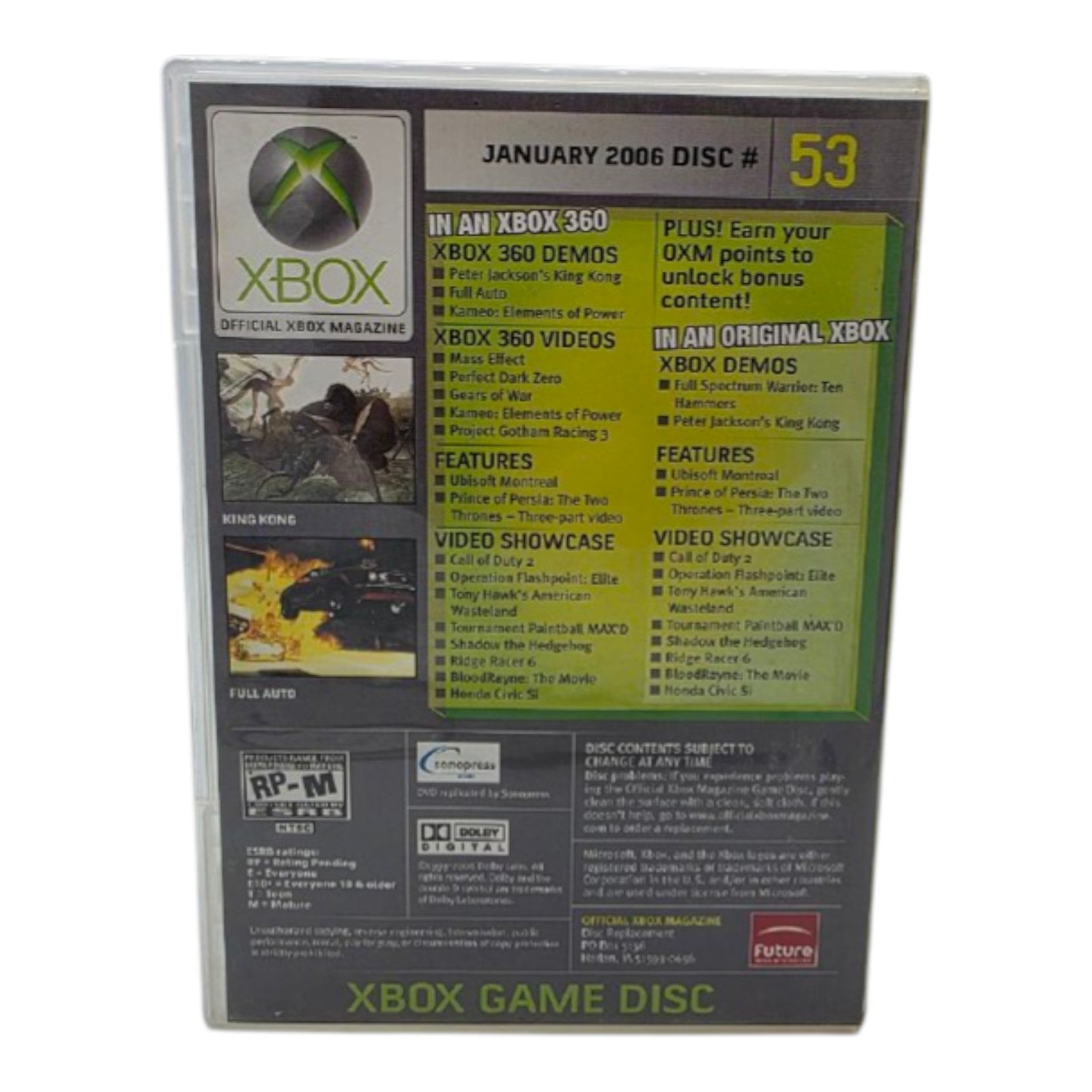 King Kong Official Xbox Magazine Demo Disc 53 Xbox & Xbox 360 Tested