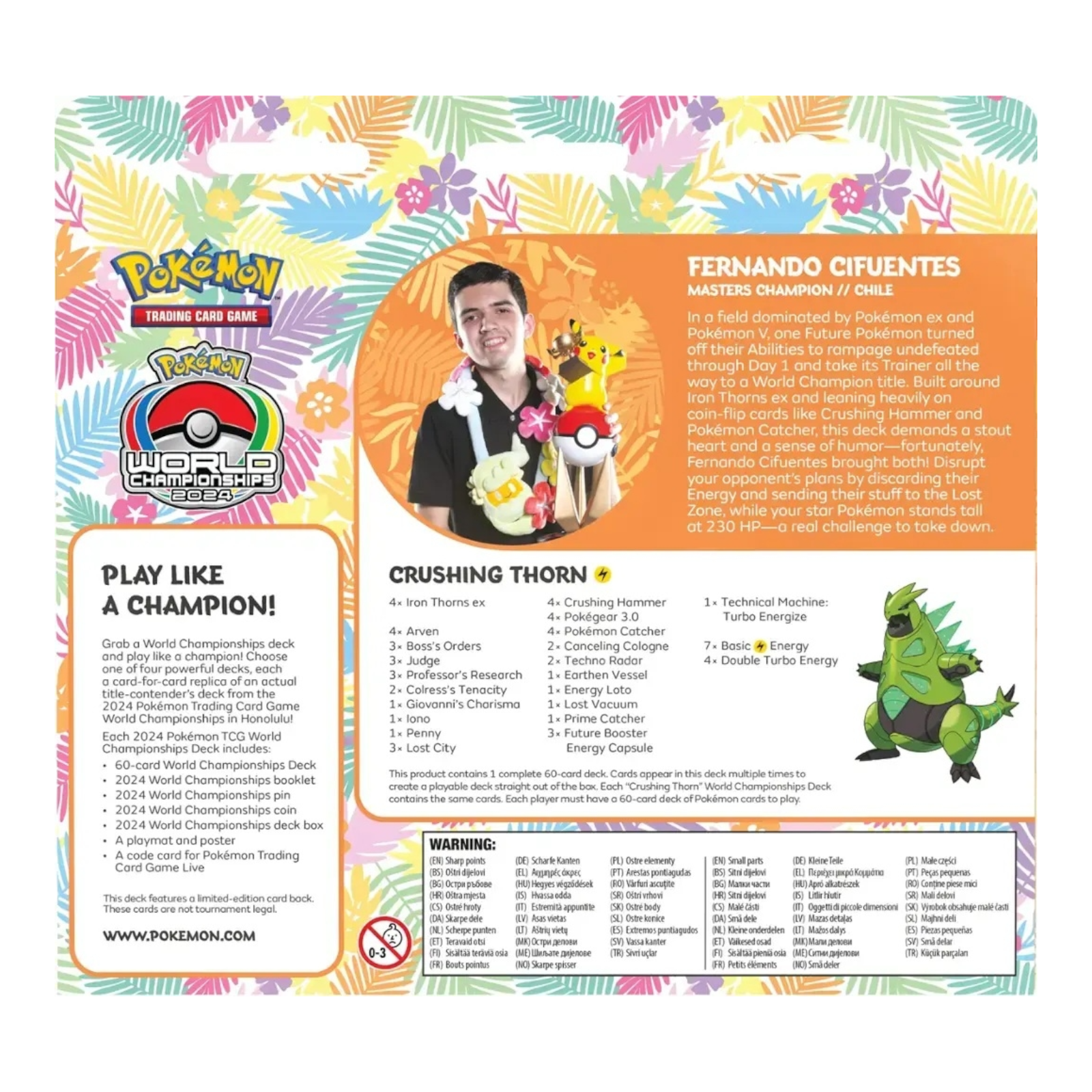 Pokémon TCG 2024 World Championships Deck Fernando Cifuentes Crushing Thorn