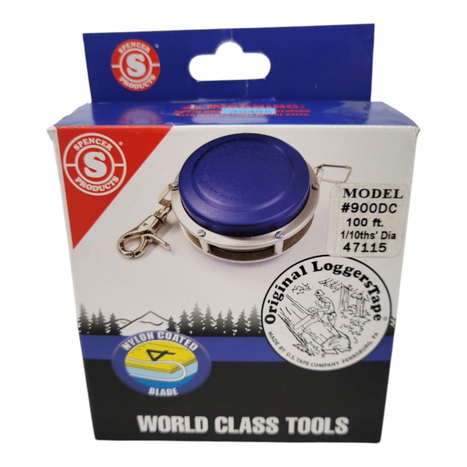 Spencer 100´ English Loggers Tapes with Loop End Model 900DC