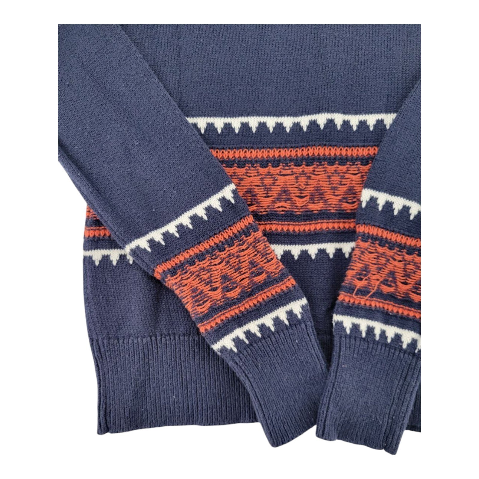 Mossimo Supply Co. Black and Orange Striped Pullover Sweater Ladies Size XS